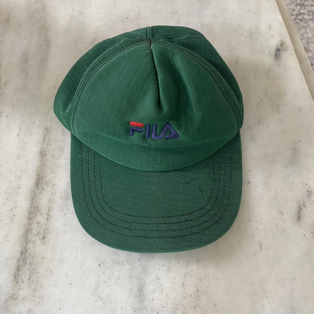 Fila green and purple hat fila cap hat 90s sport Depop