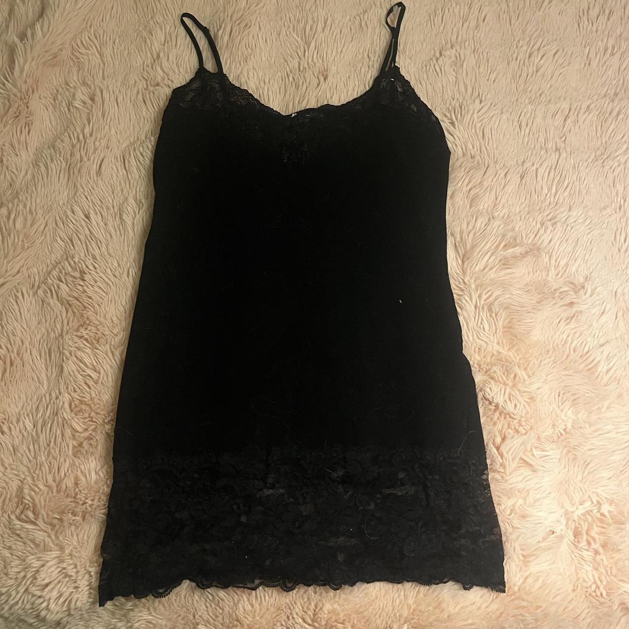 Black lace cami top good condition and no noticeable... - Depop
