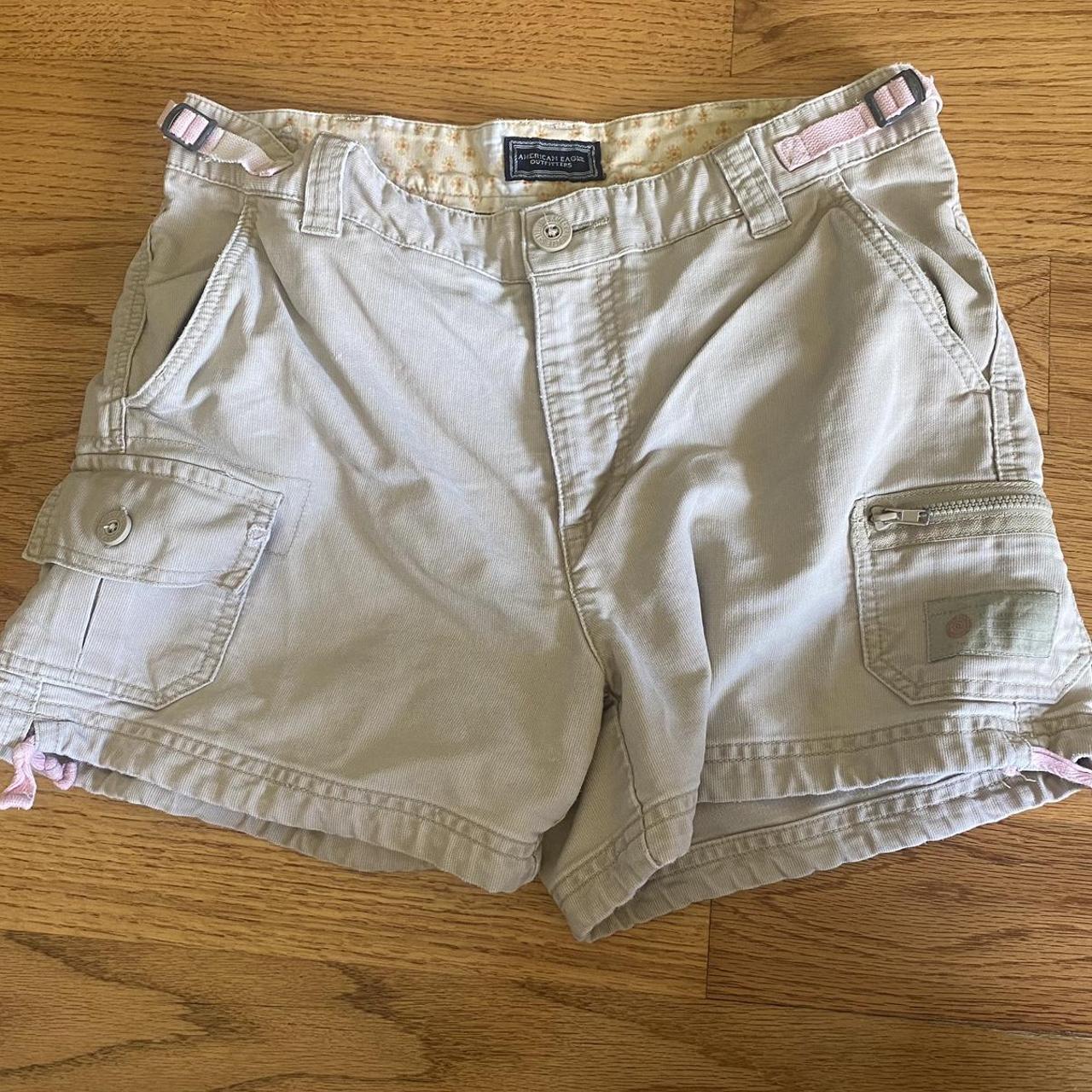 American Eagle Outfitters Women's Khaki Shorts Depop