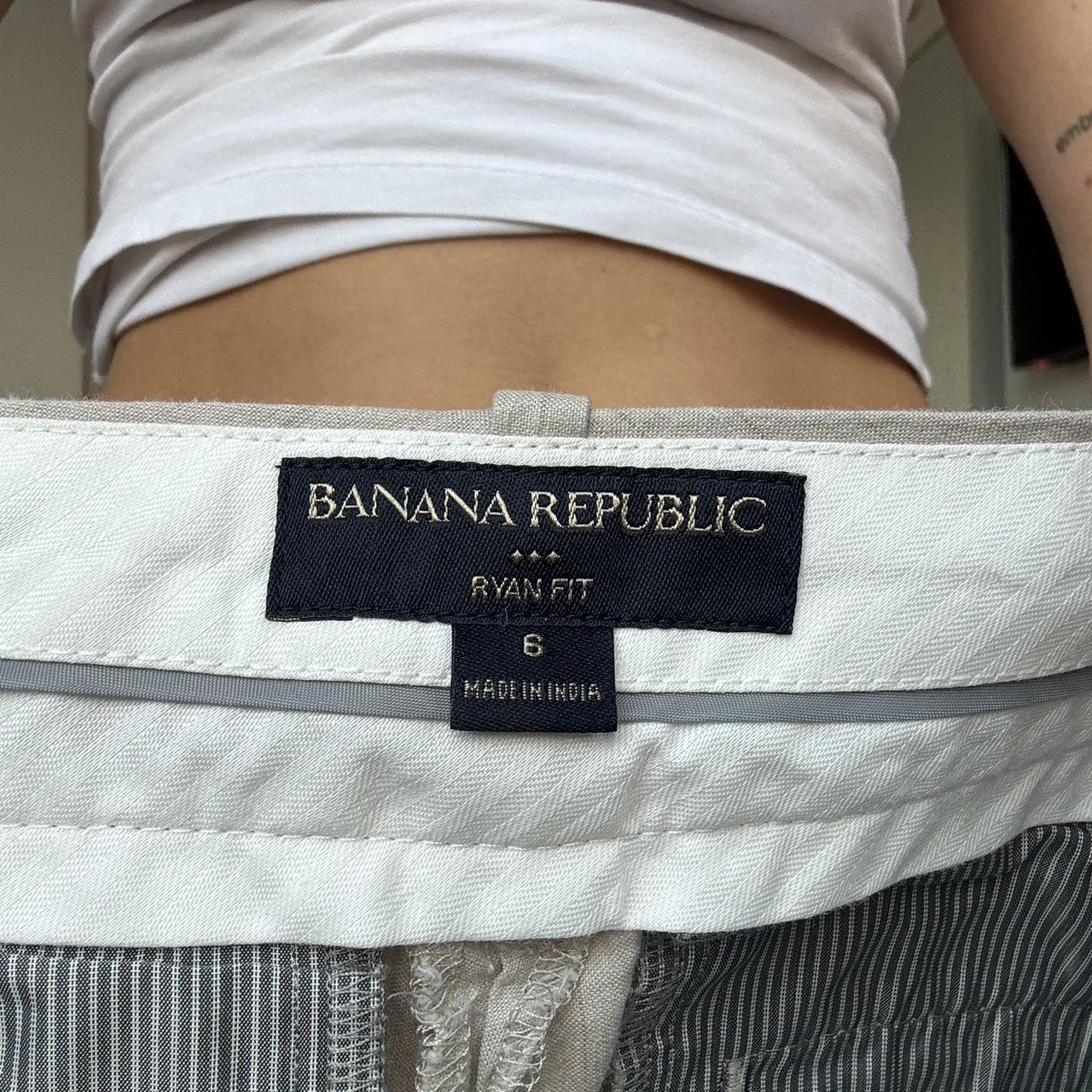 BANANA REPUBLIC size 6 linen material work pants. - Depop