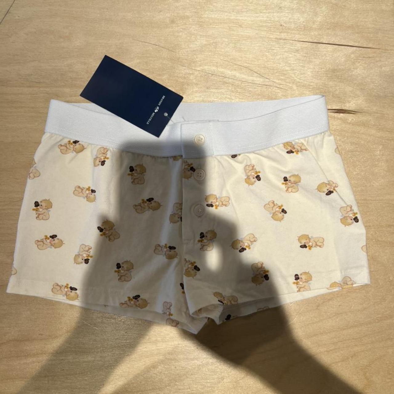 brandy melville boxer shorts underwear with angel... - Depop