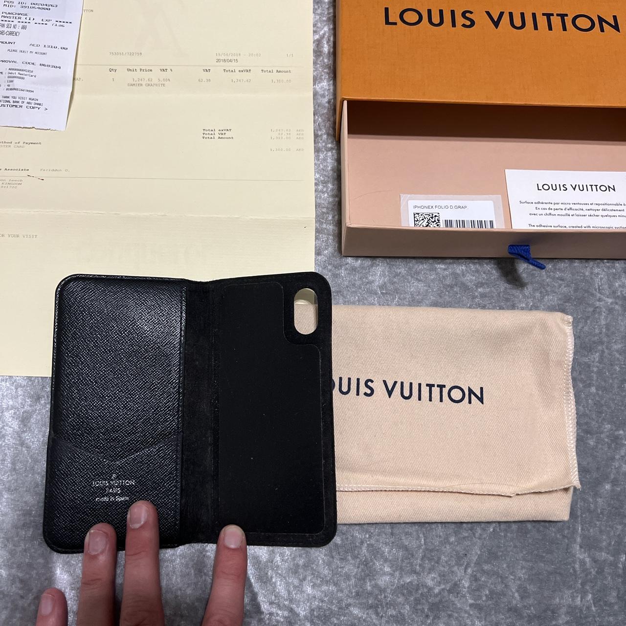 Louis Vuitton iPhone XR case Leather back Suede - Depop