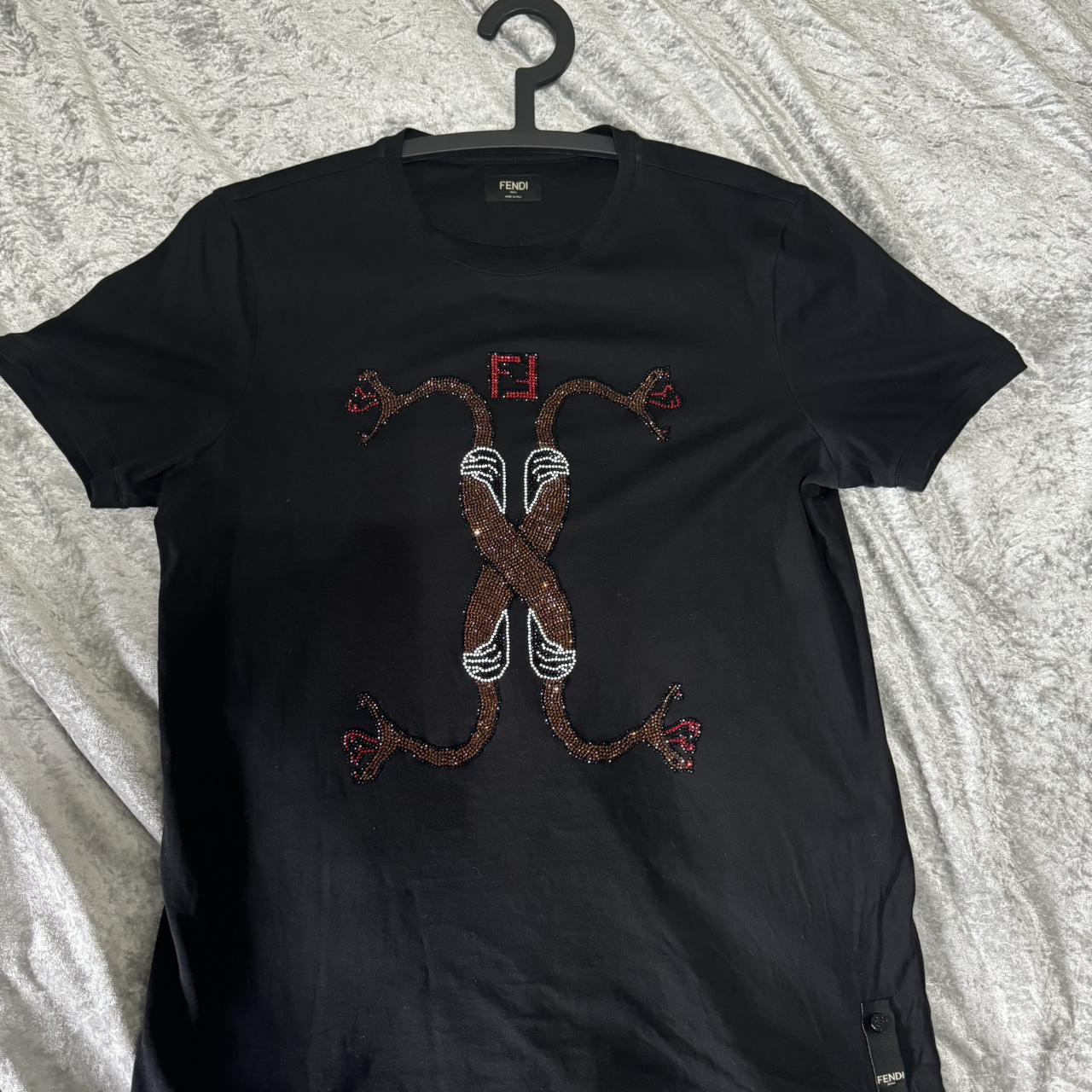 Fendi crystal snake t shirt 100 authentic purchase