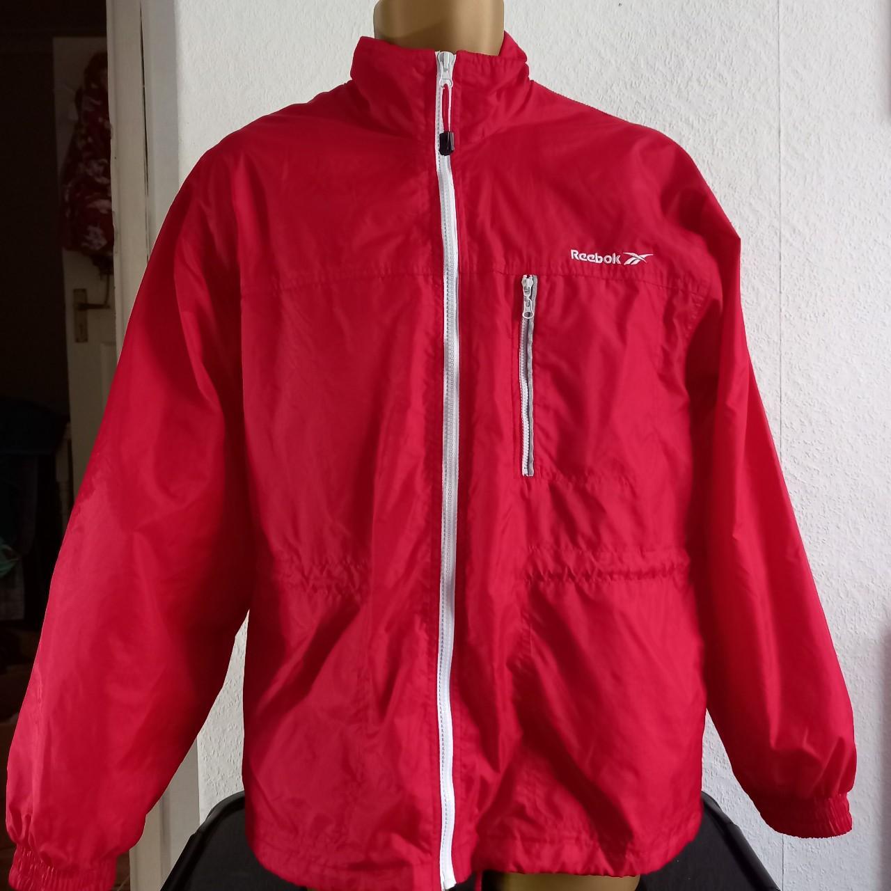 Vintage reebok windbreaker jacket size medium.... - Depop