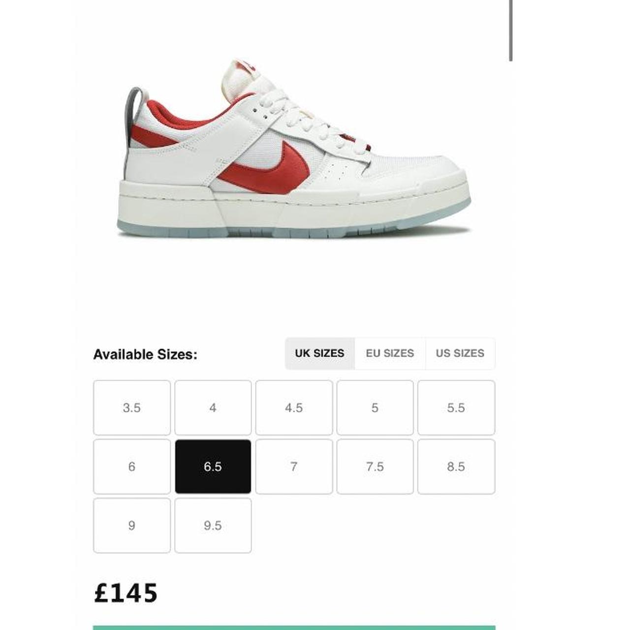 nike dunk low disrupts gym red hardly worn size 6 Depop