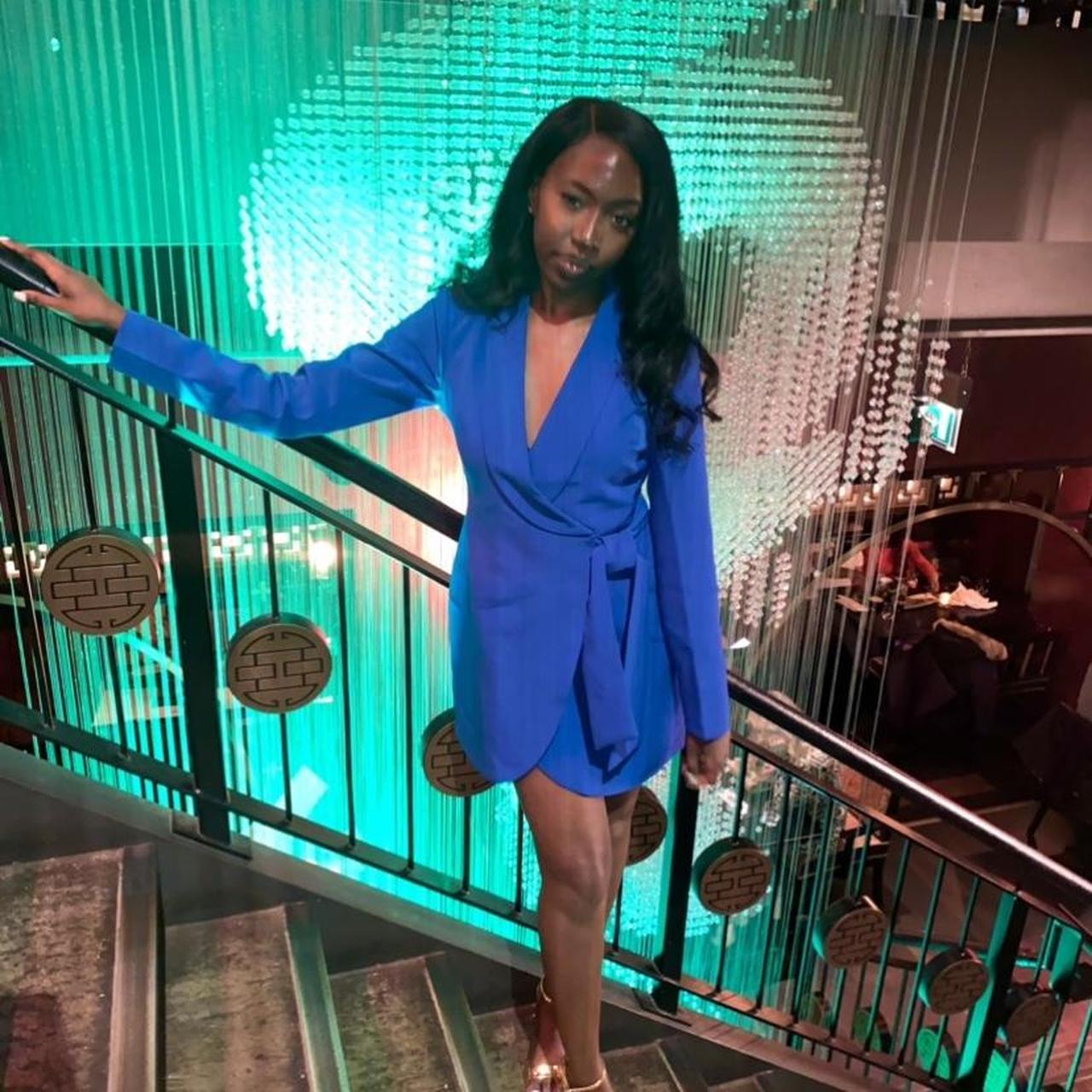 Missguided teal dress best sale