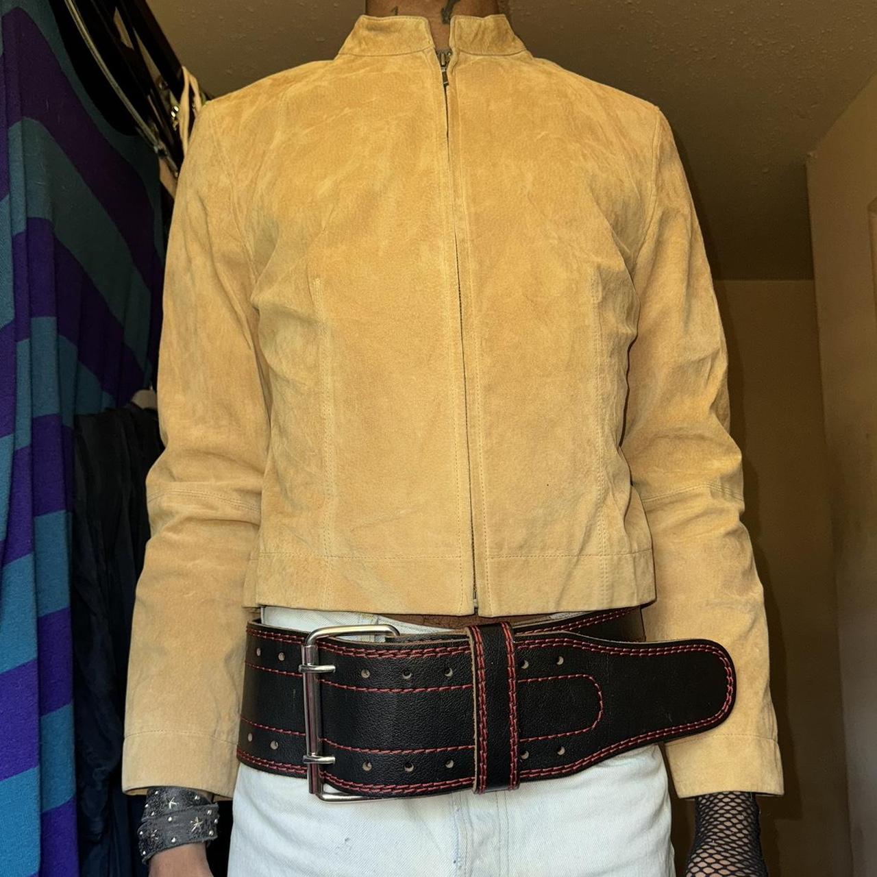 Vintage 2000s 100 percent genuine leather suede... Depop