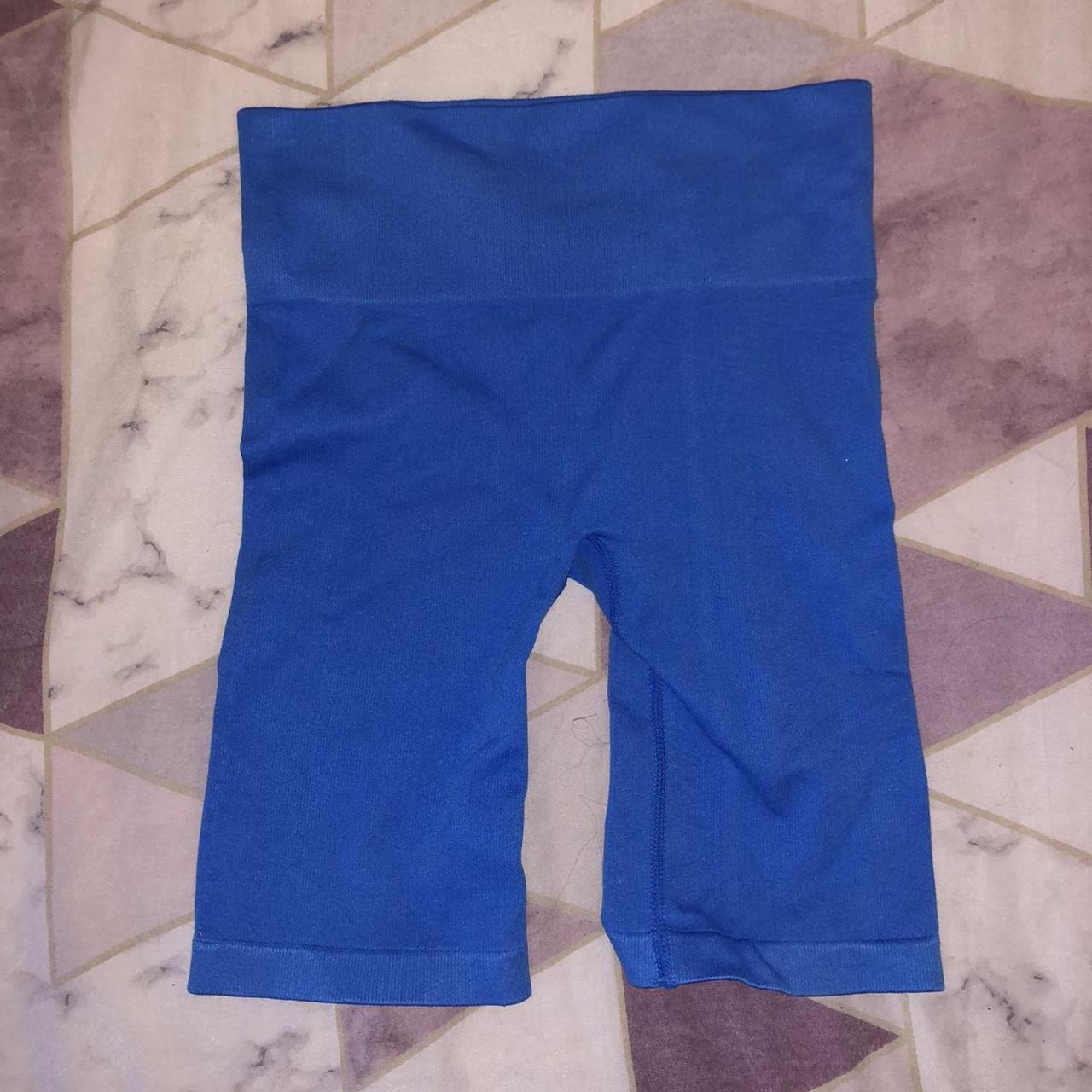 Blue Primark seamless ribbed shorts 💙 Brand new... - Depop