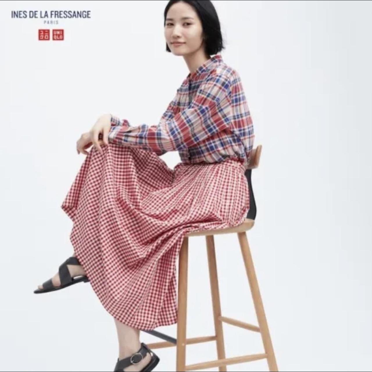 UNIQLO x INES DE LA FRESSANGE Cotton Twill Gather | Depop