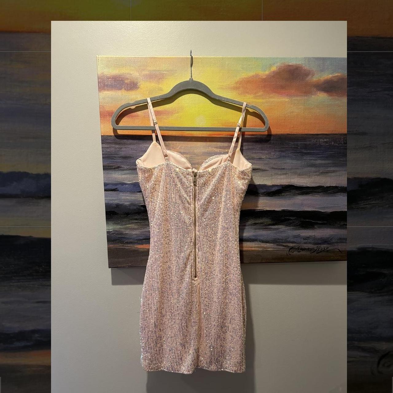 Size M pink sparkly dress. Only worn... Depop