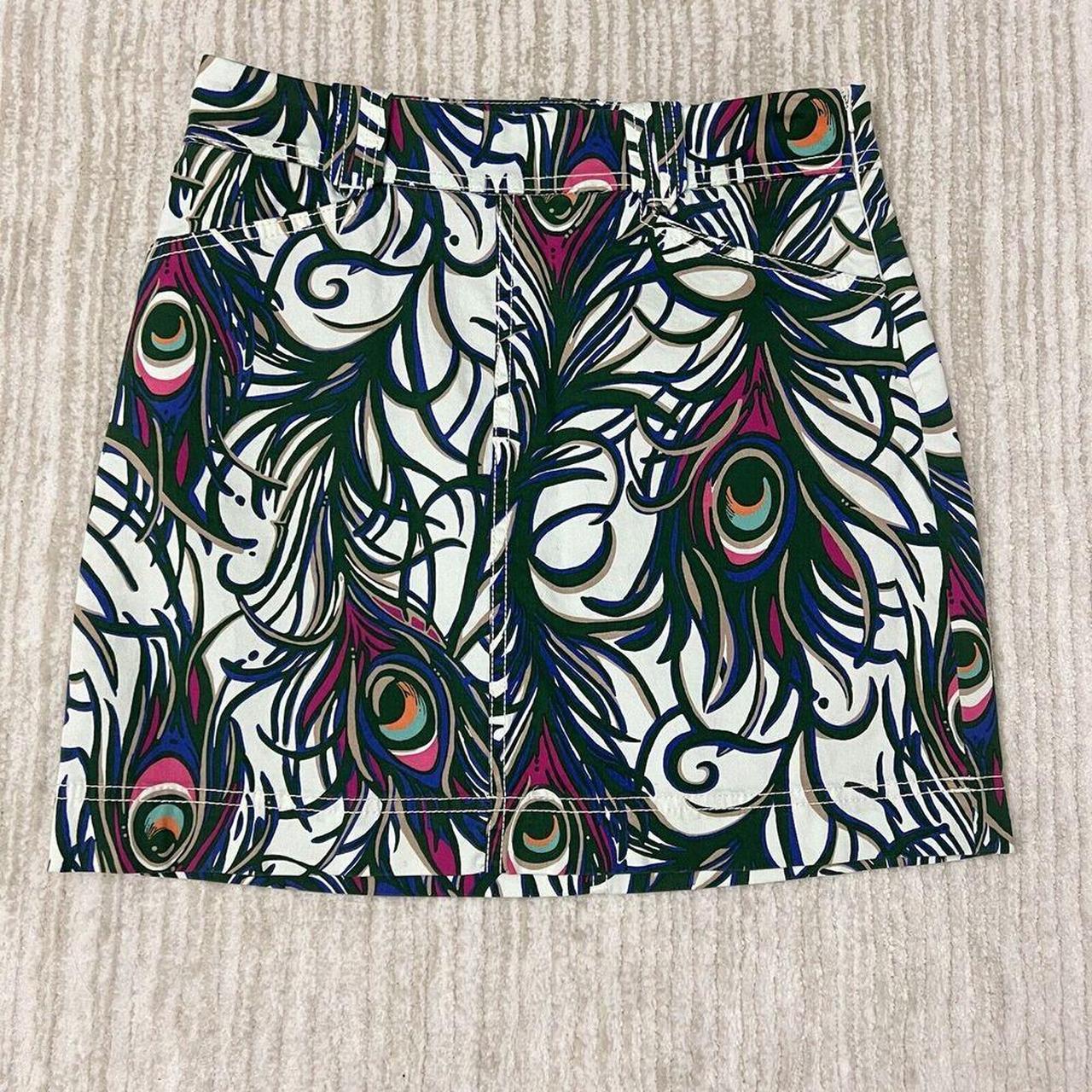 Lilly Pulitzer Womens Peacock Short Paisley Skirt