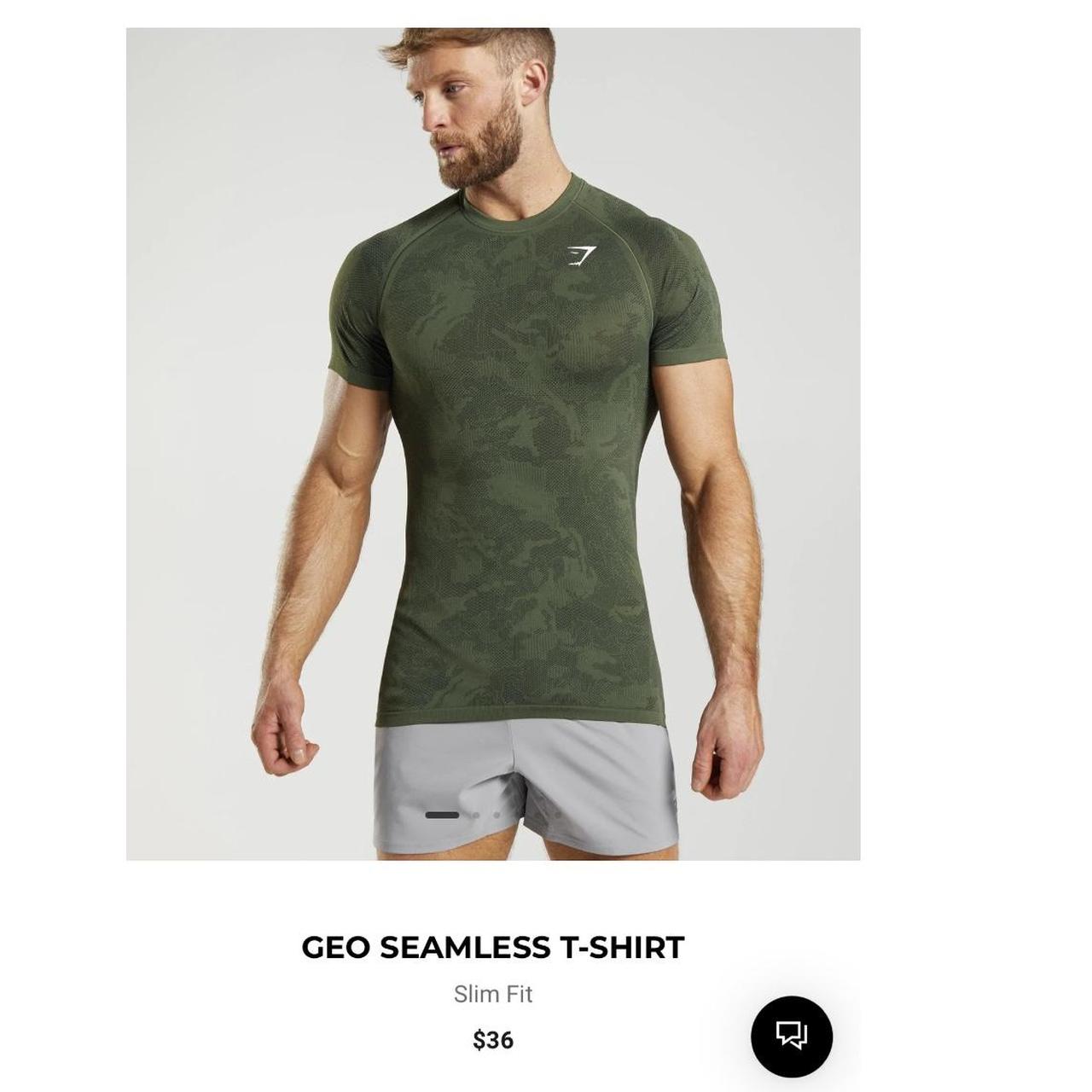 Gymshark Geo Seamless T-shirt Size Medium Worn - Depop