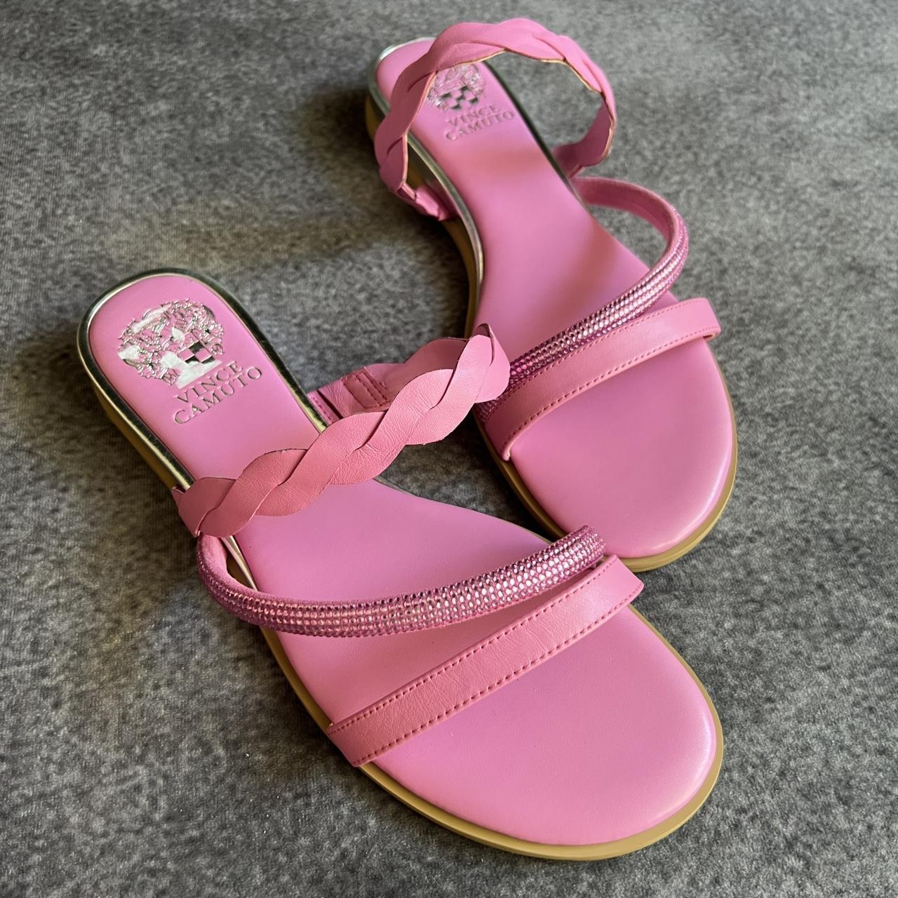 New Vince Camuto Pink Slide Slip on Sandals glam Depop