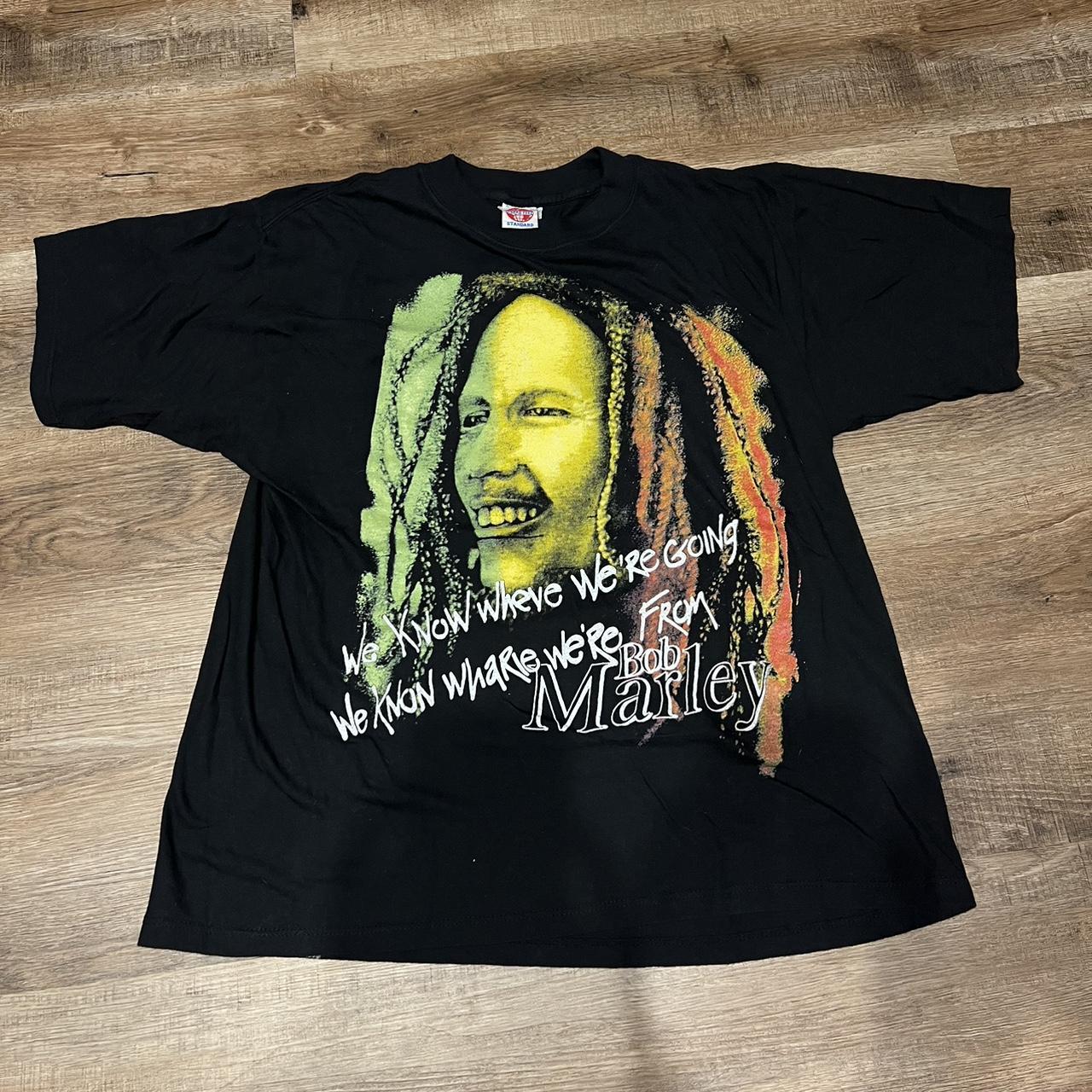 Vintage Bootleg Bob Marley T Sz Large Fits a true large - Depop