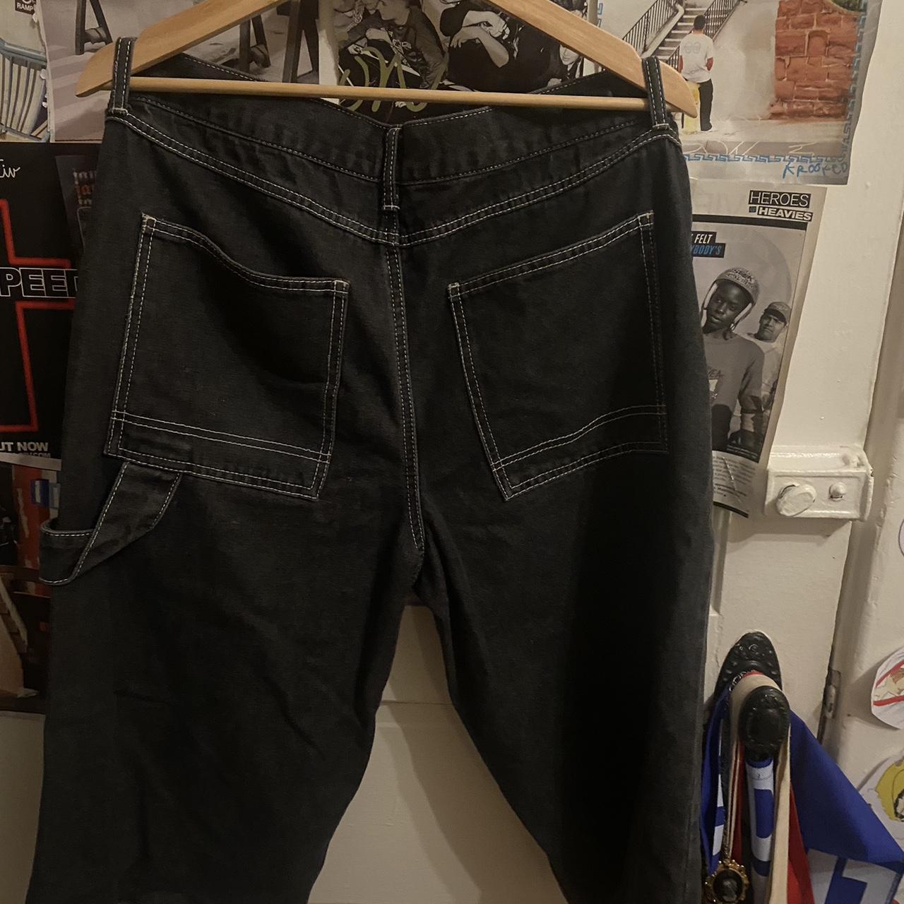 black rsq jorts (pants cut into jorts) baggy... Depop