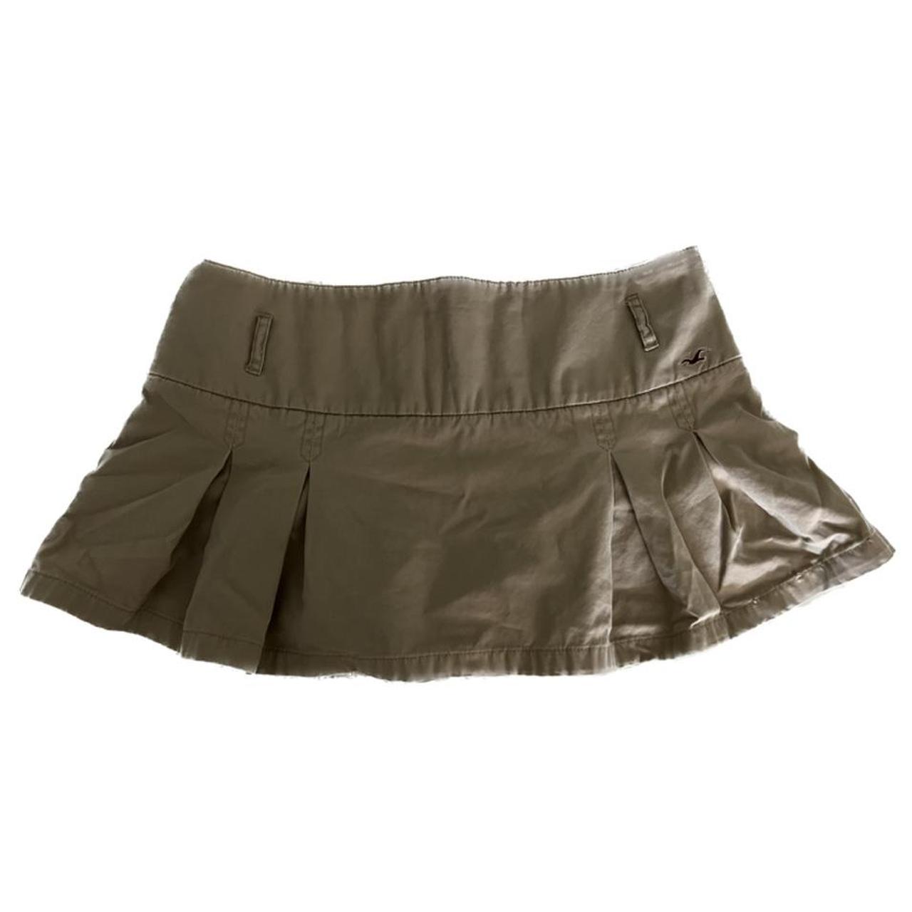 Hollister Co. Women's Khaki and Cream Skirt Depop