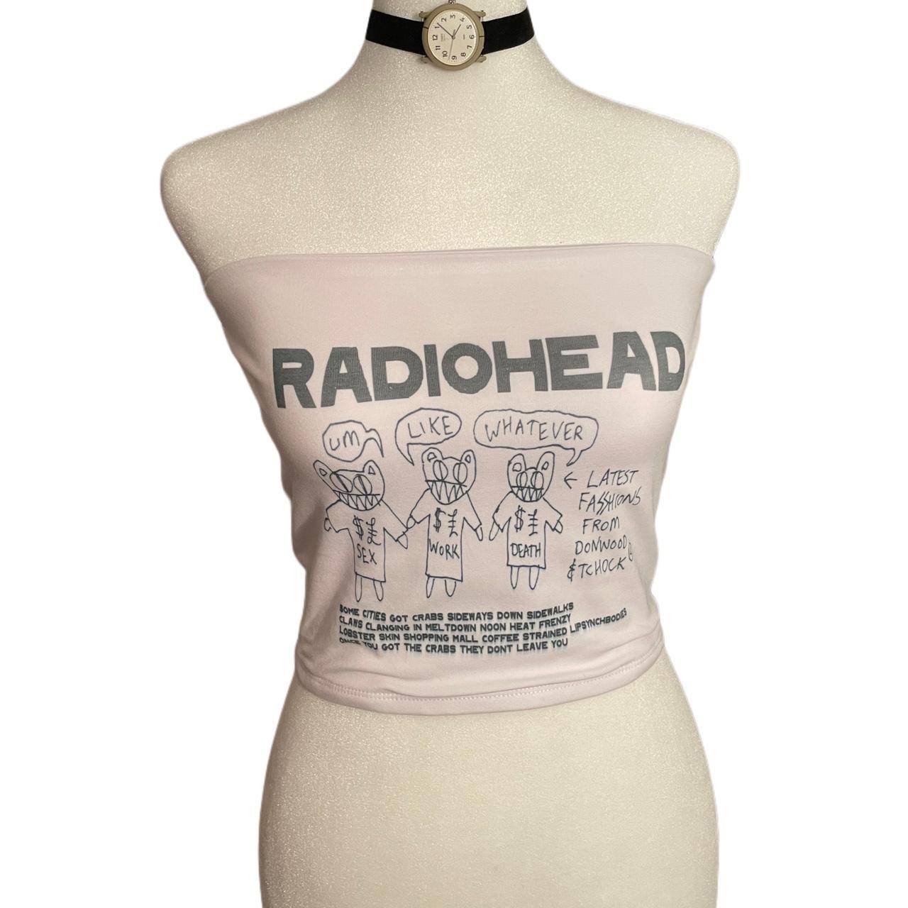 Radiohead tube top! handmade by me:) featuring... - Depop