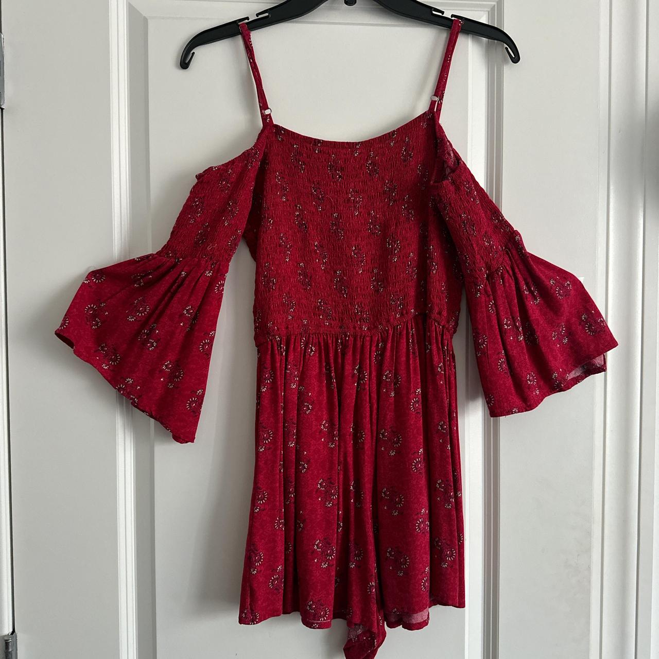 Hollister red romper hotsell