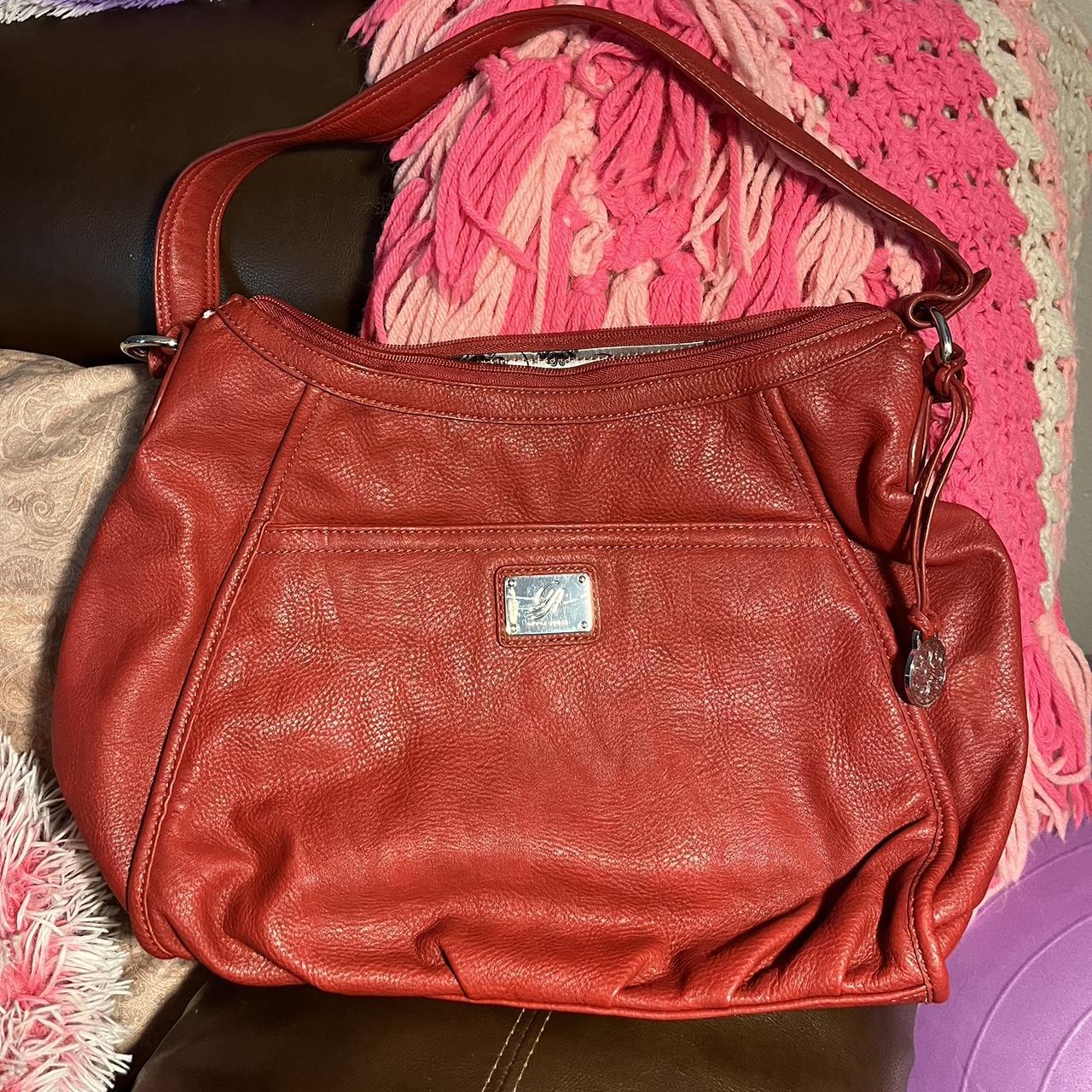 Grace Adele • Red Leather Shoulder Bag w/