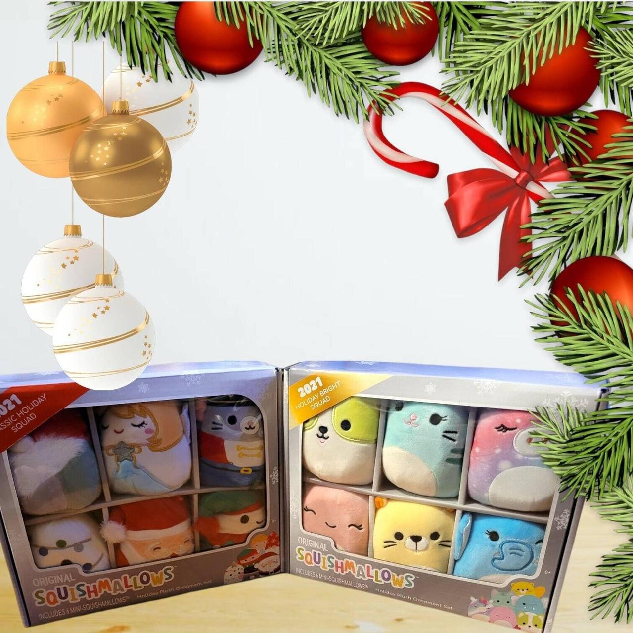 Squishmallow Holiday Classic Collection Christmas Ornaments Set of 8
