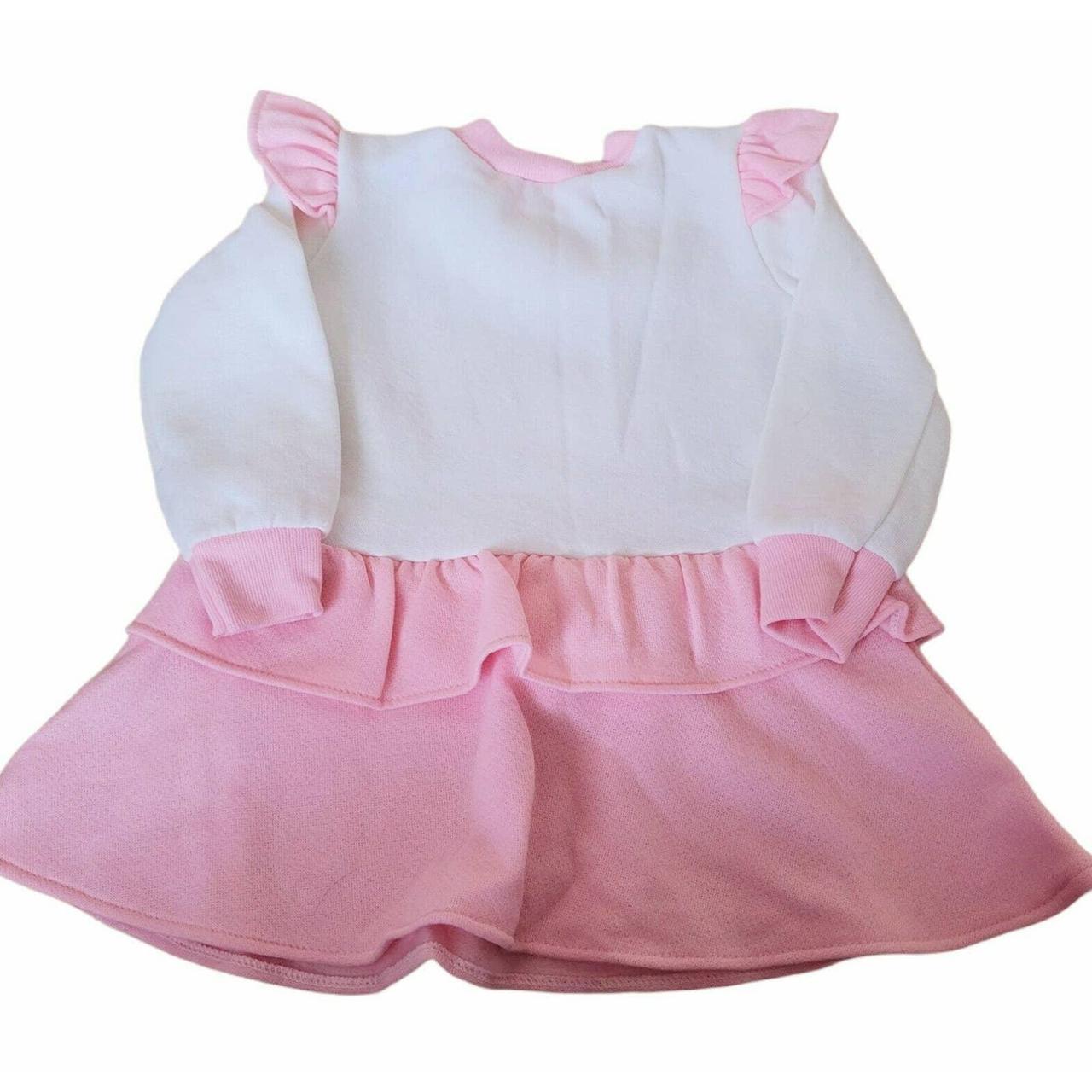 JCPenney Pink and White Dress Depop