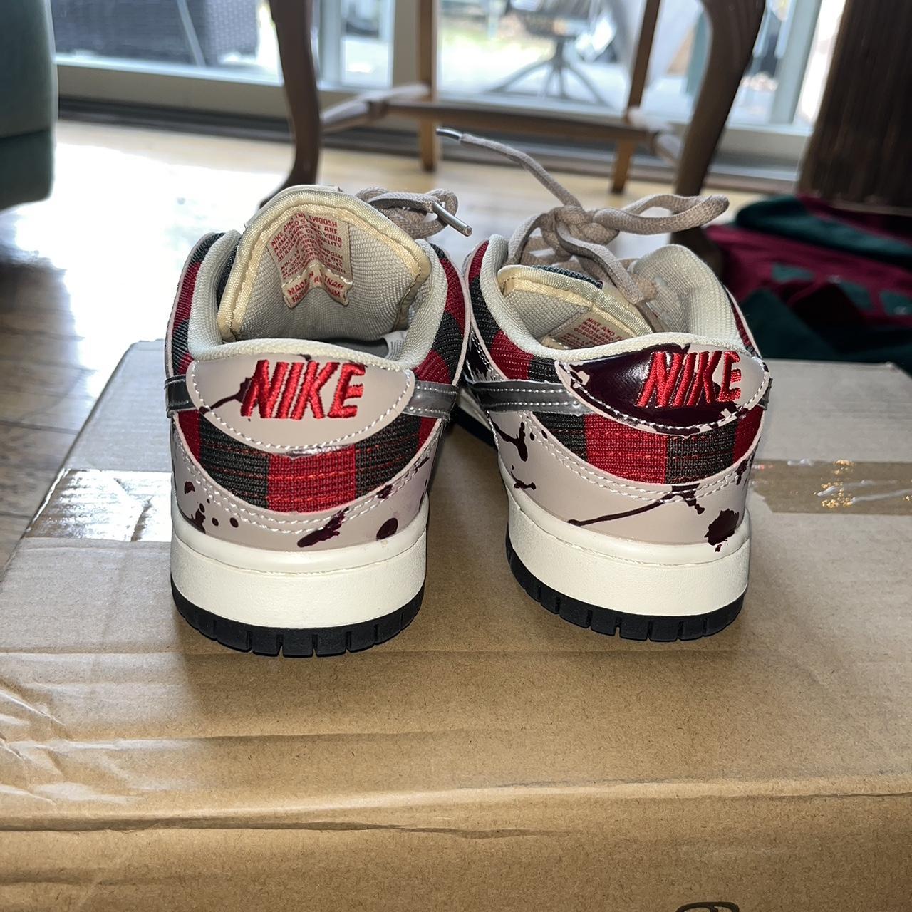 Freddy Krueger custom dunks painted to look real by... Depop