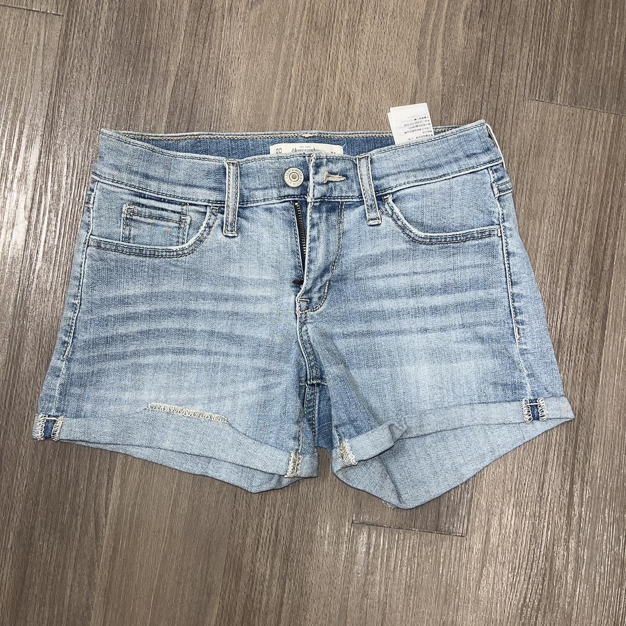 Abercrombie & Fitch denim shorts •lightly... - Depop