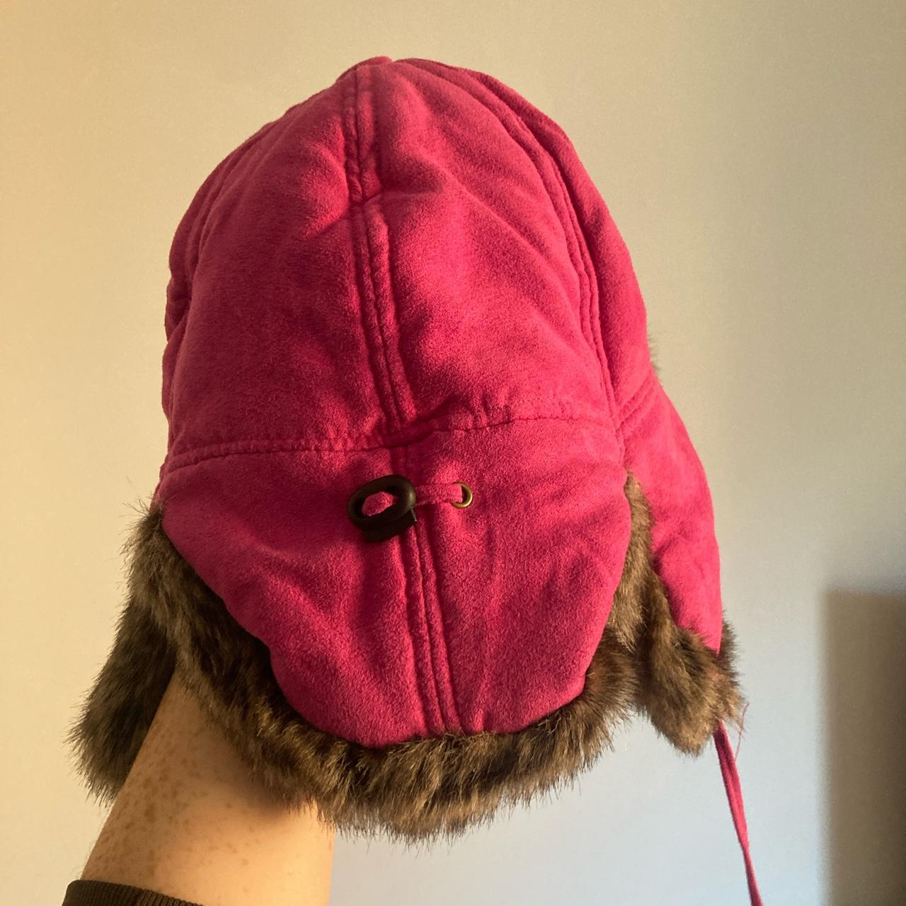 Women's Brown and Pink Hat Depop