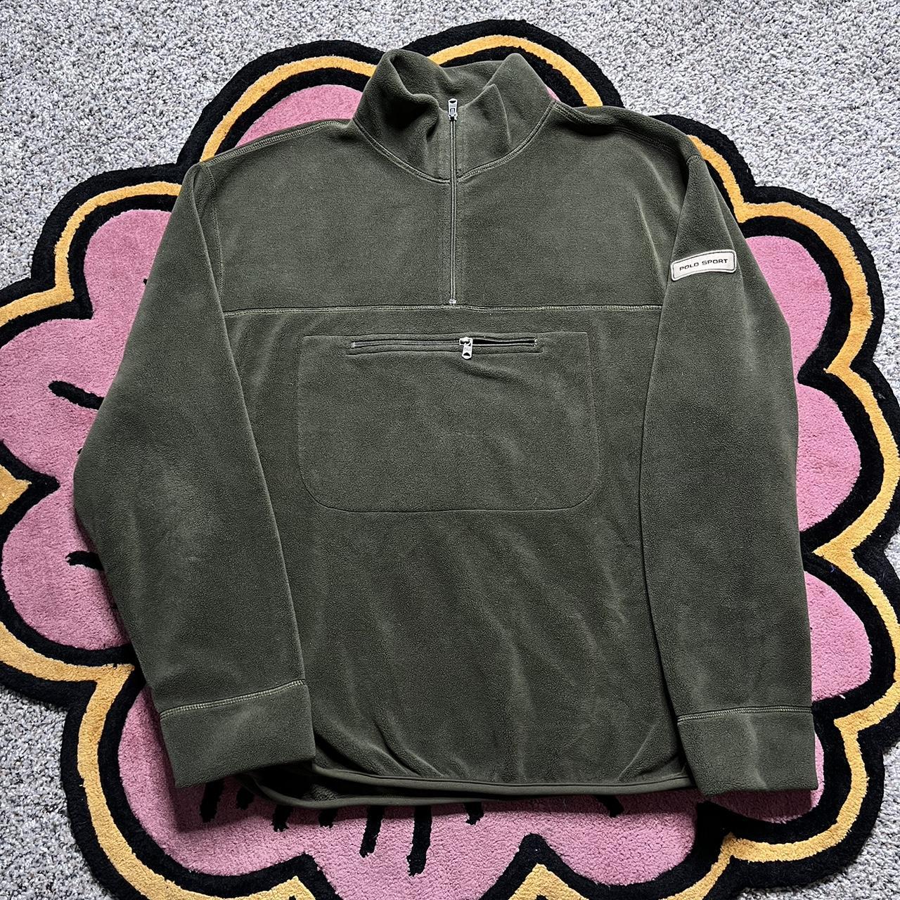 Ralph Lauren Men's Green and Khaki Sweatshirt | Depop