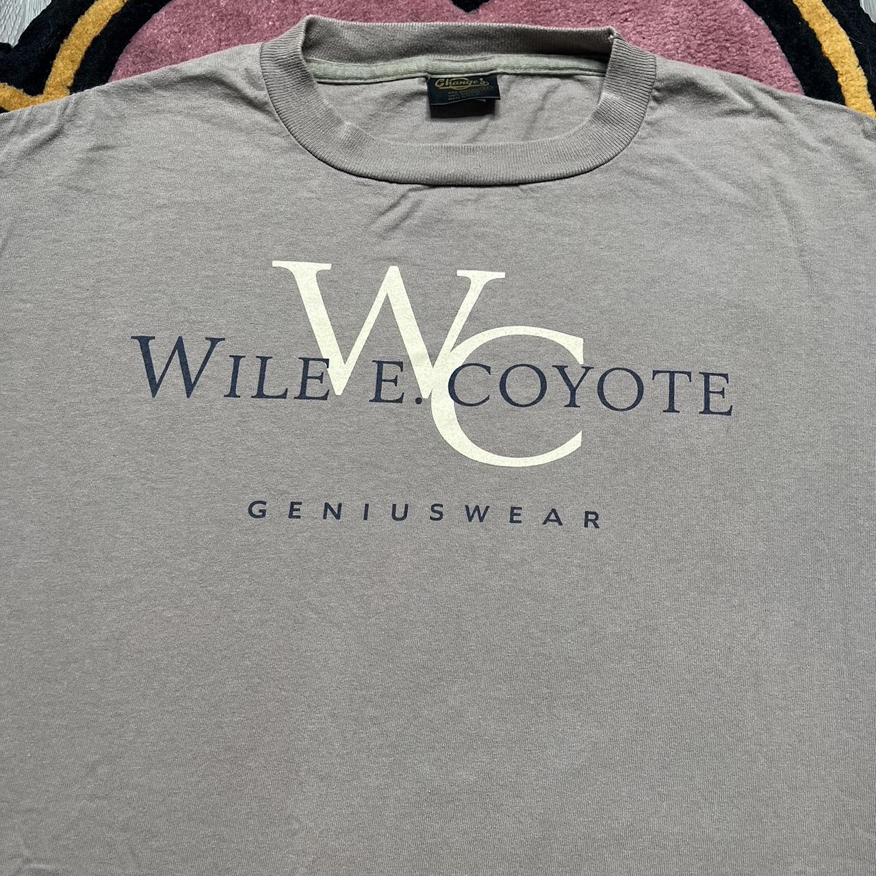 Vintage 90's Warner Bros Wile E. Coyote Geniuswear... - Depop