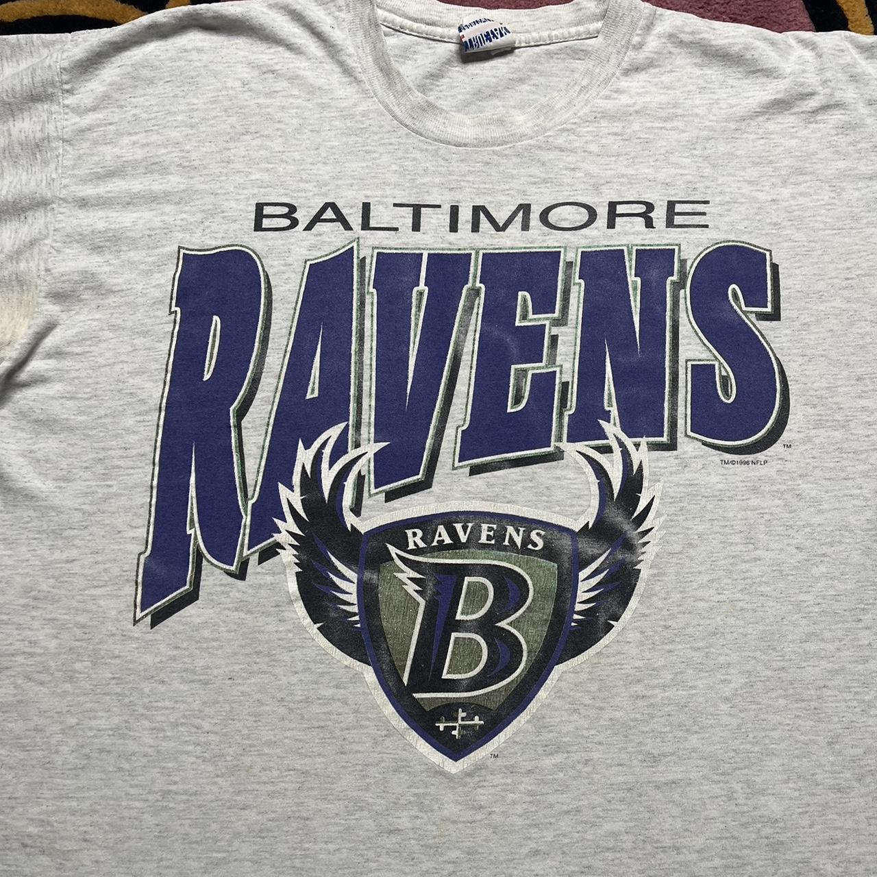 Vintage 90's Baltimore Ravens NFL Graphic T-shirt - Depop