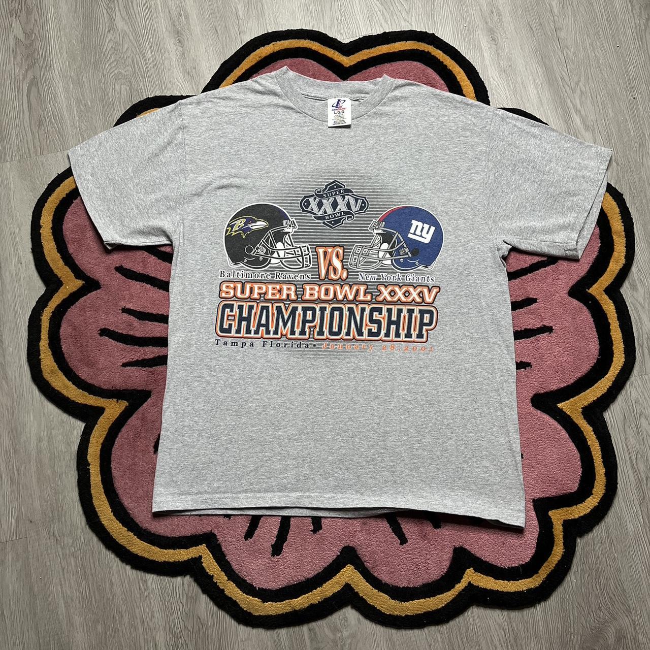 BALTIMORE RAVENS VS NEW YORK GIANTS SUPER BOWL XXXV VINTAGE T SHIRT