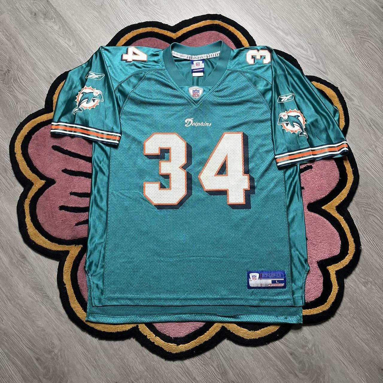 Vintage NFL Miami Dolphins Jersey Blue Miami - Depop