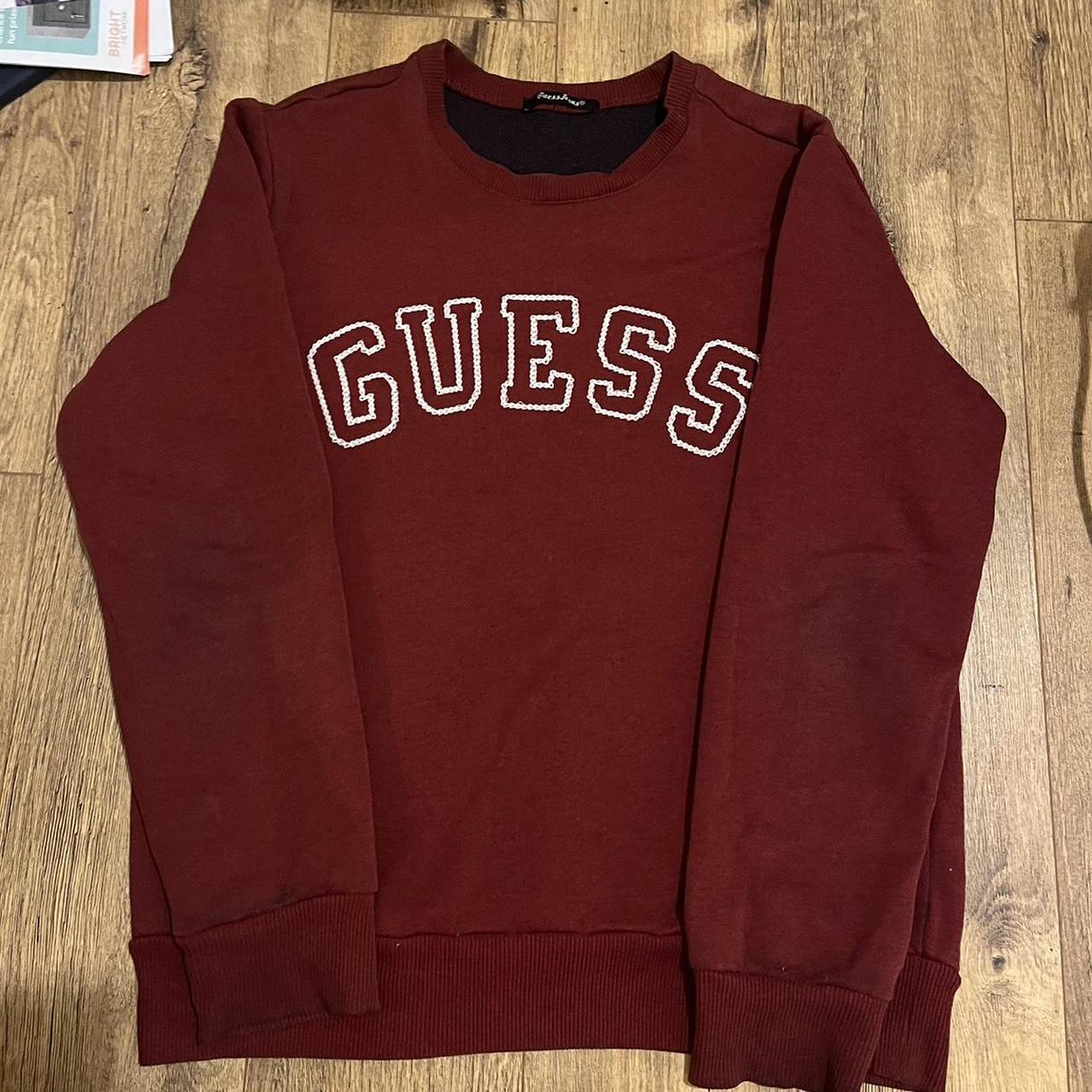 Vintage Guess Guess Red Sweater Vintage Guess Red Burgundy Jumper