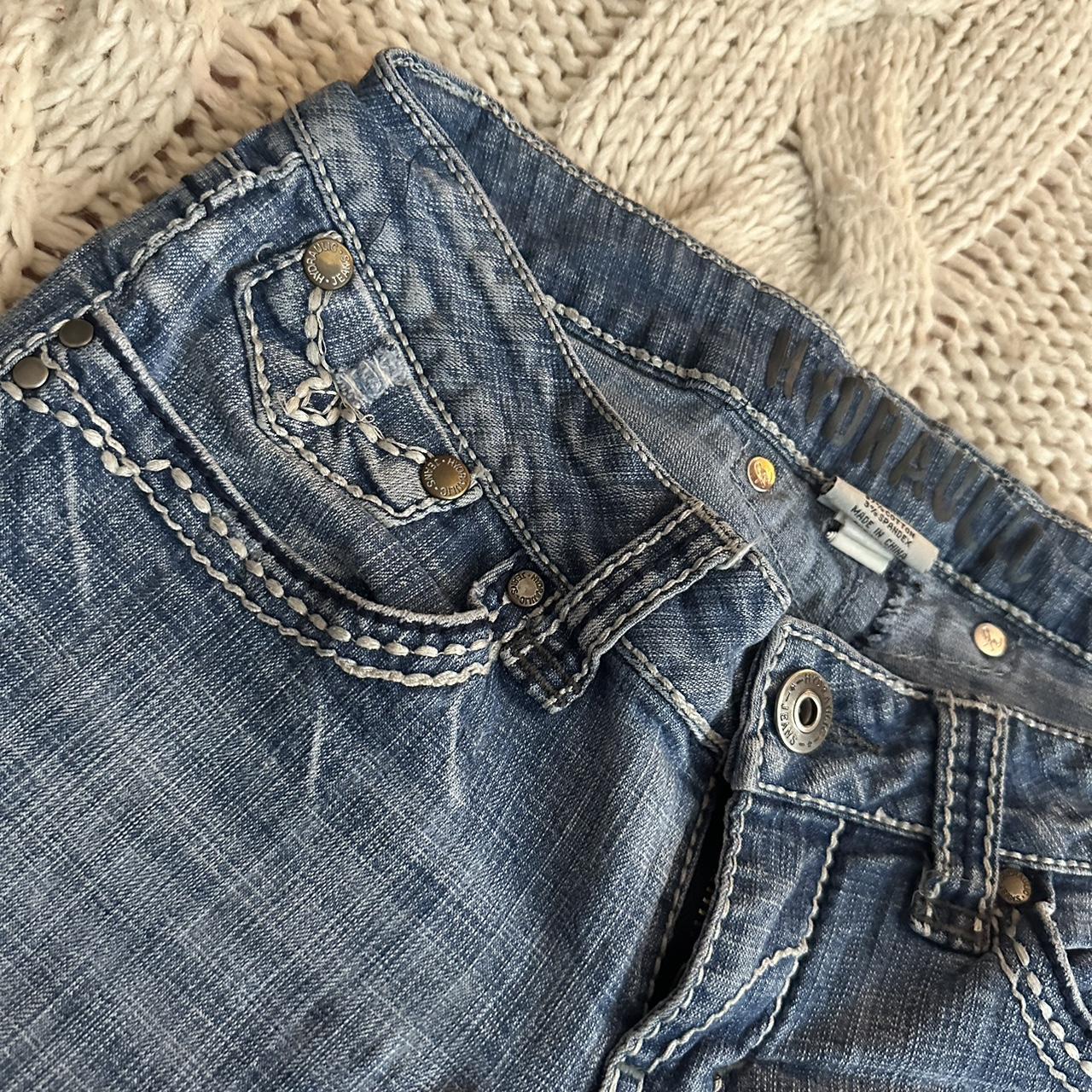 the most perfect low rise y2k jeans with studded... - Depop