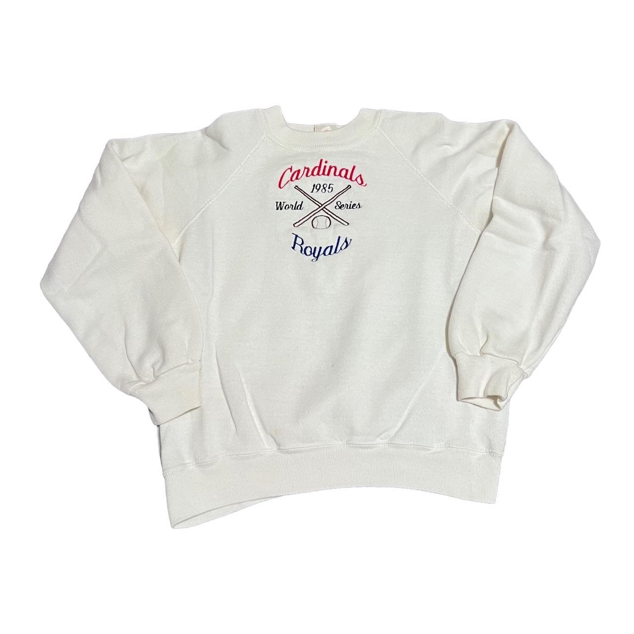 Vintage St. Louis CARDINALS White Sweatshirt 1985 WORLD Series 