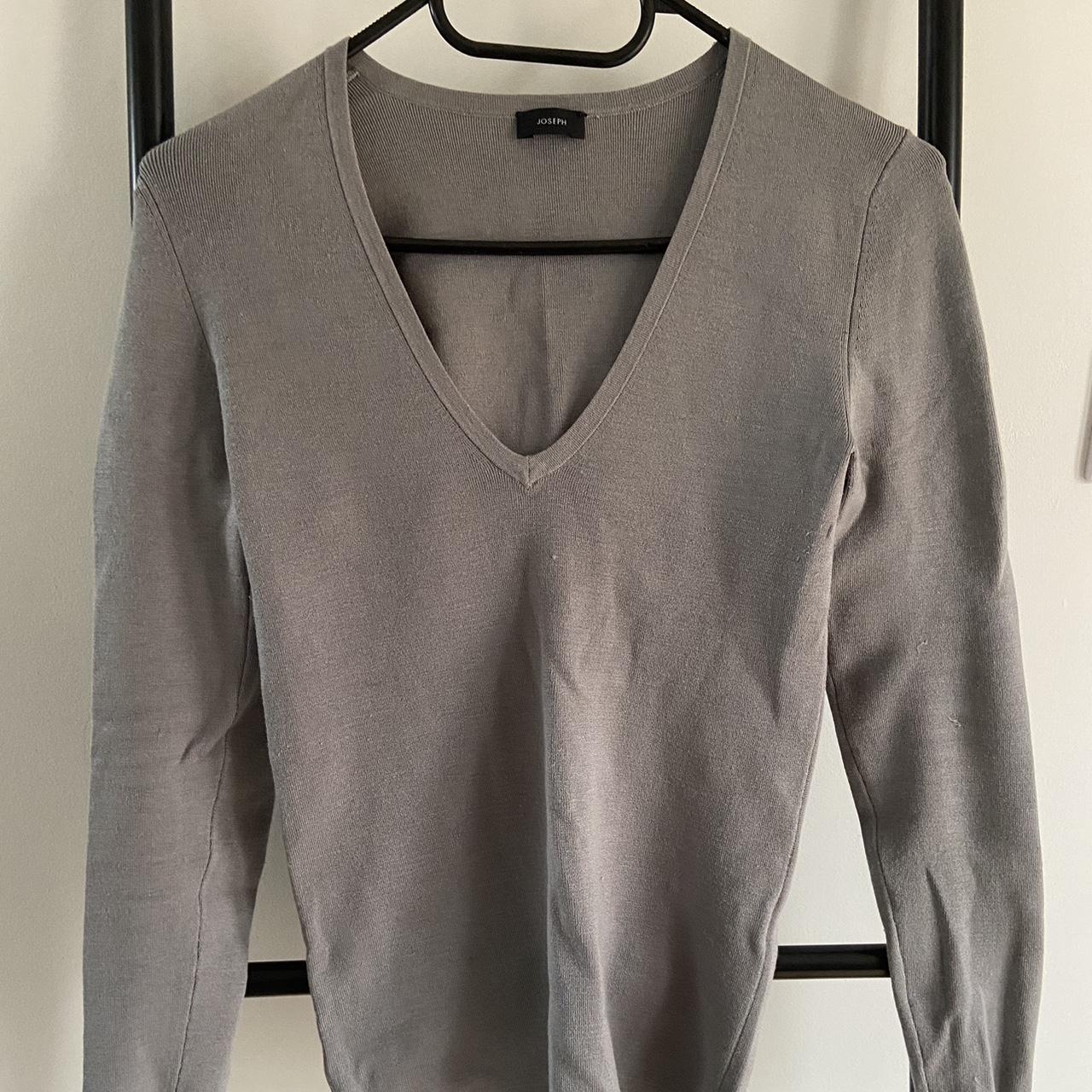 Joseph silk/nylon blend knitted top with v neck - Depop