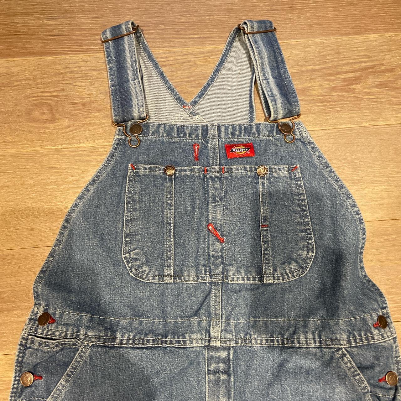 Dickies dungarees ⚠️a few holes that have been stitched - Depop