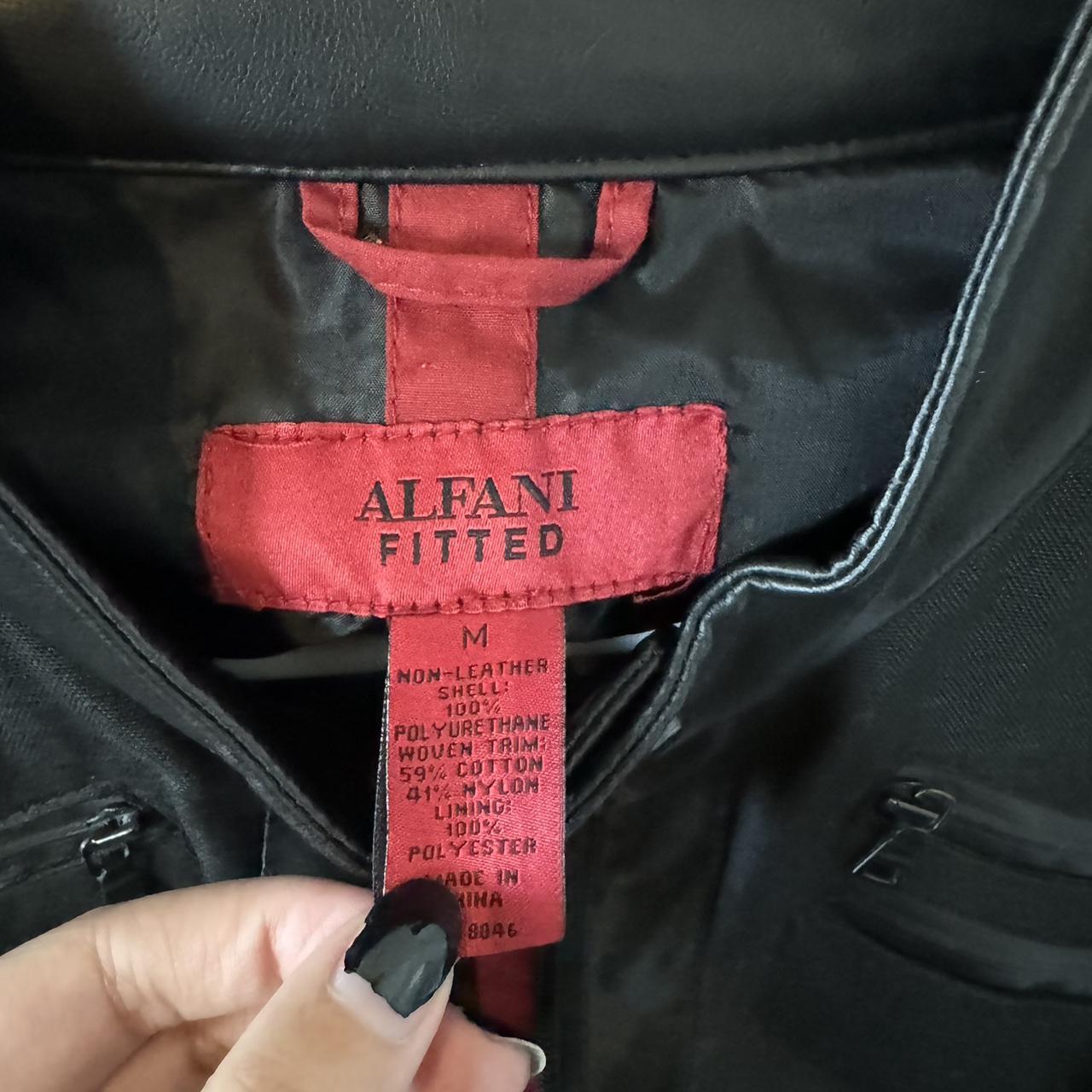 Vintage Alfani Leather Racing Jacket, ੈ✩ Size: