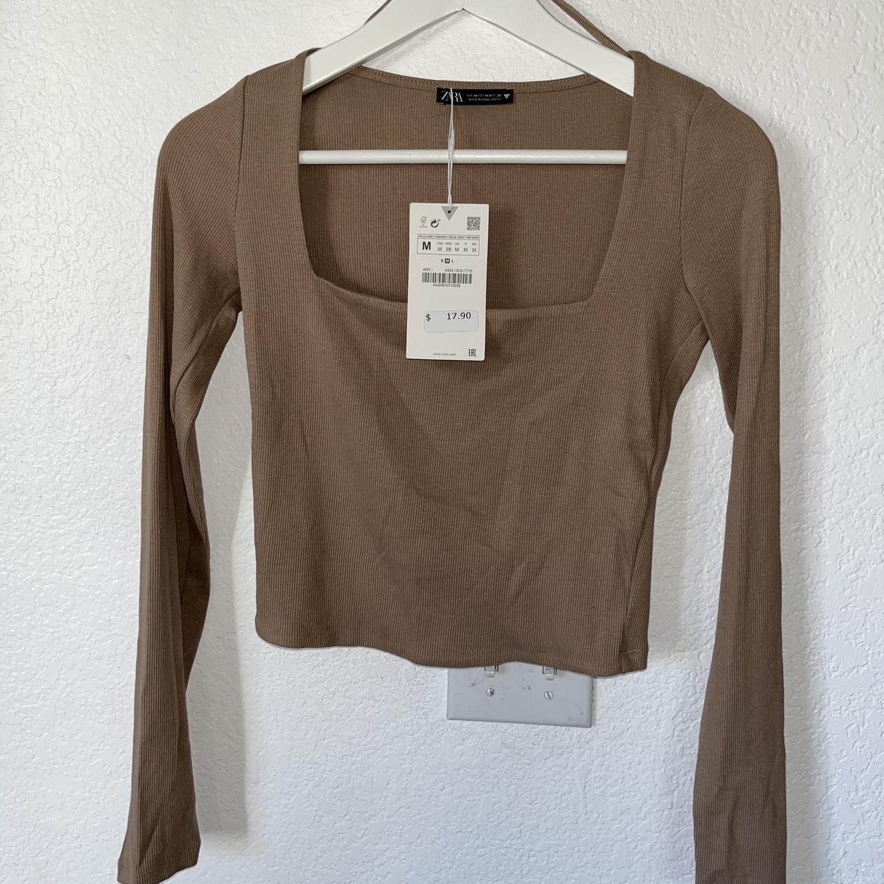 Zara Women's Brown Shirt | Depop