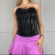 Small satin corset top #corset #satin - Depop