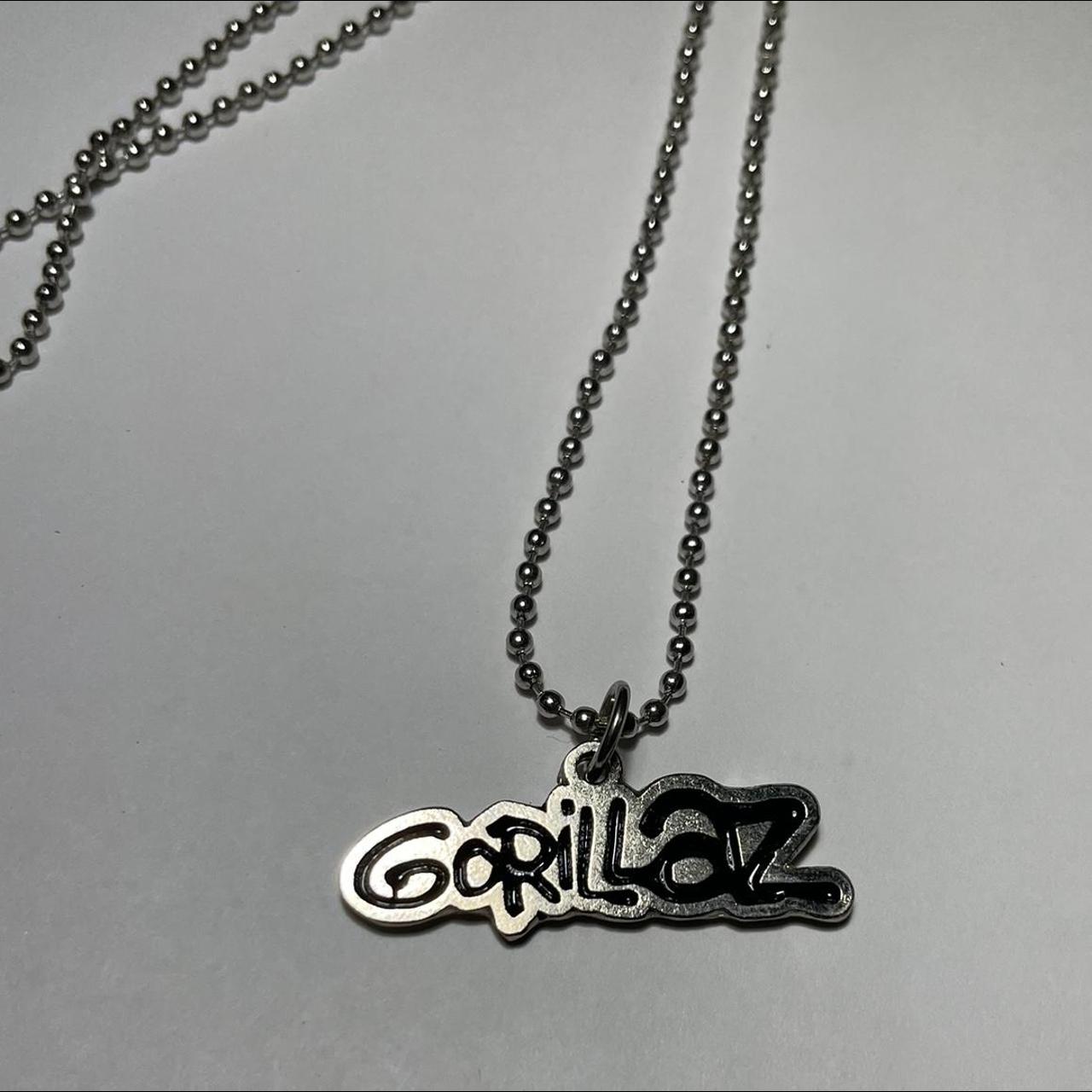 black and silver gorillaz chain necklace 😛 please... - Depop