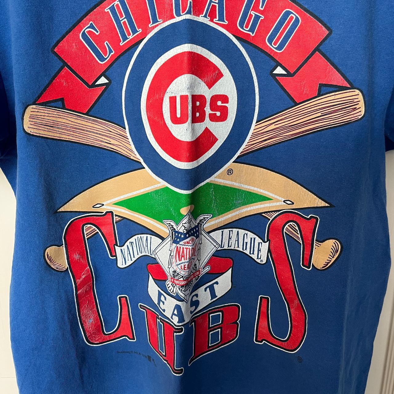 Chicago Cubs National League East Logo Vintage '90s T-Shirt by Nutmeg