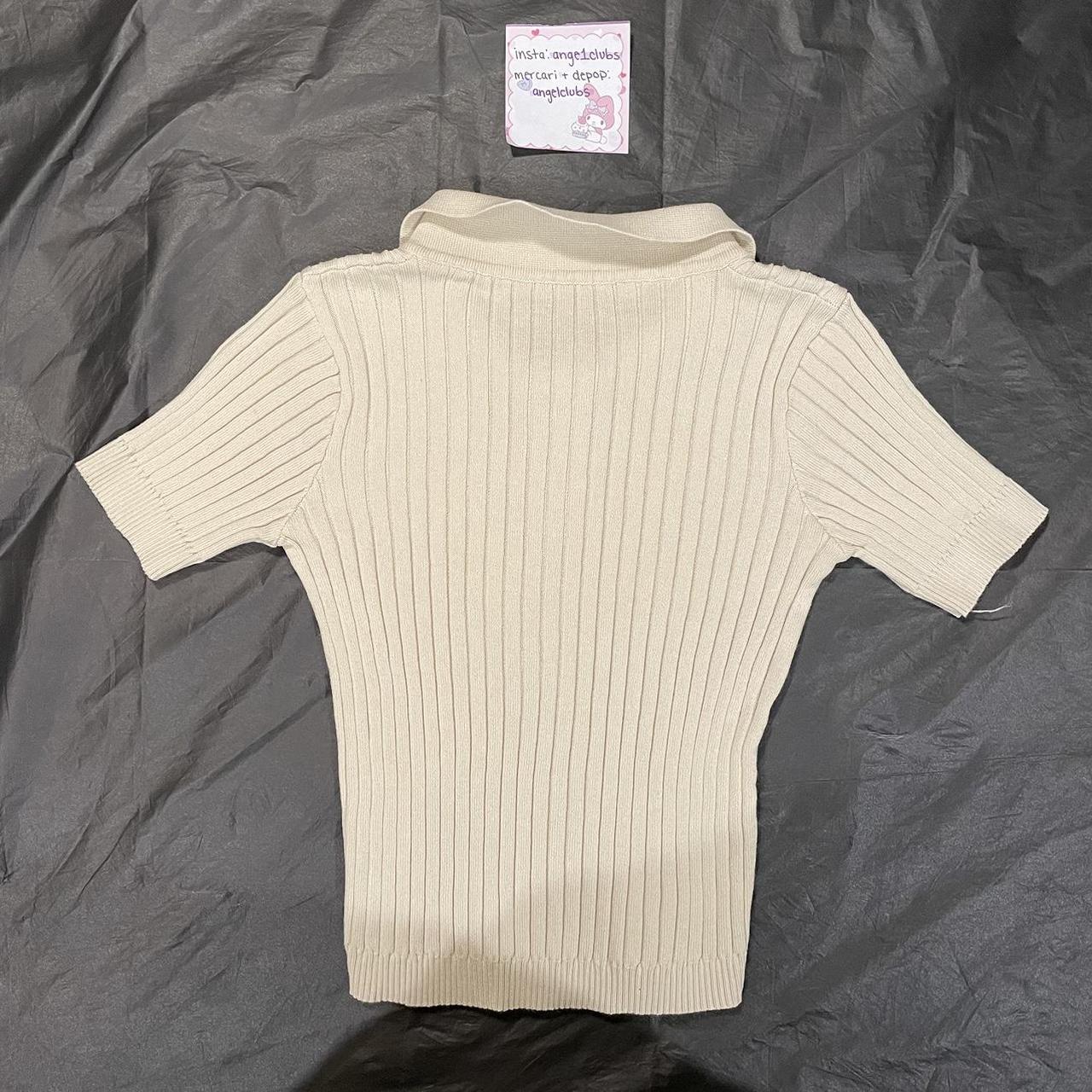 Women's Cream and Khaki Poloshirts Depop