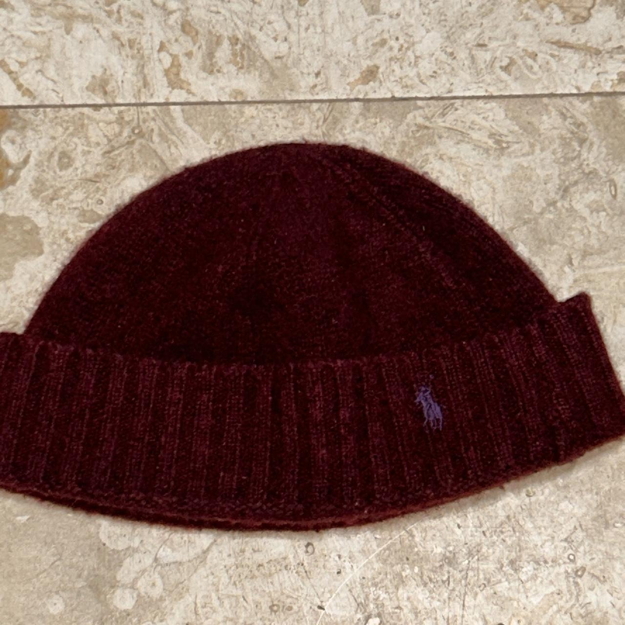 Burgundy cheap polo beanie