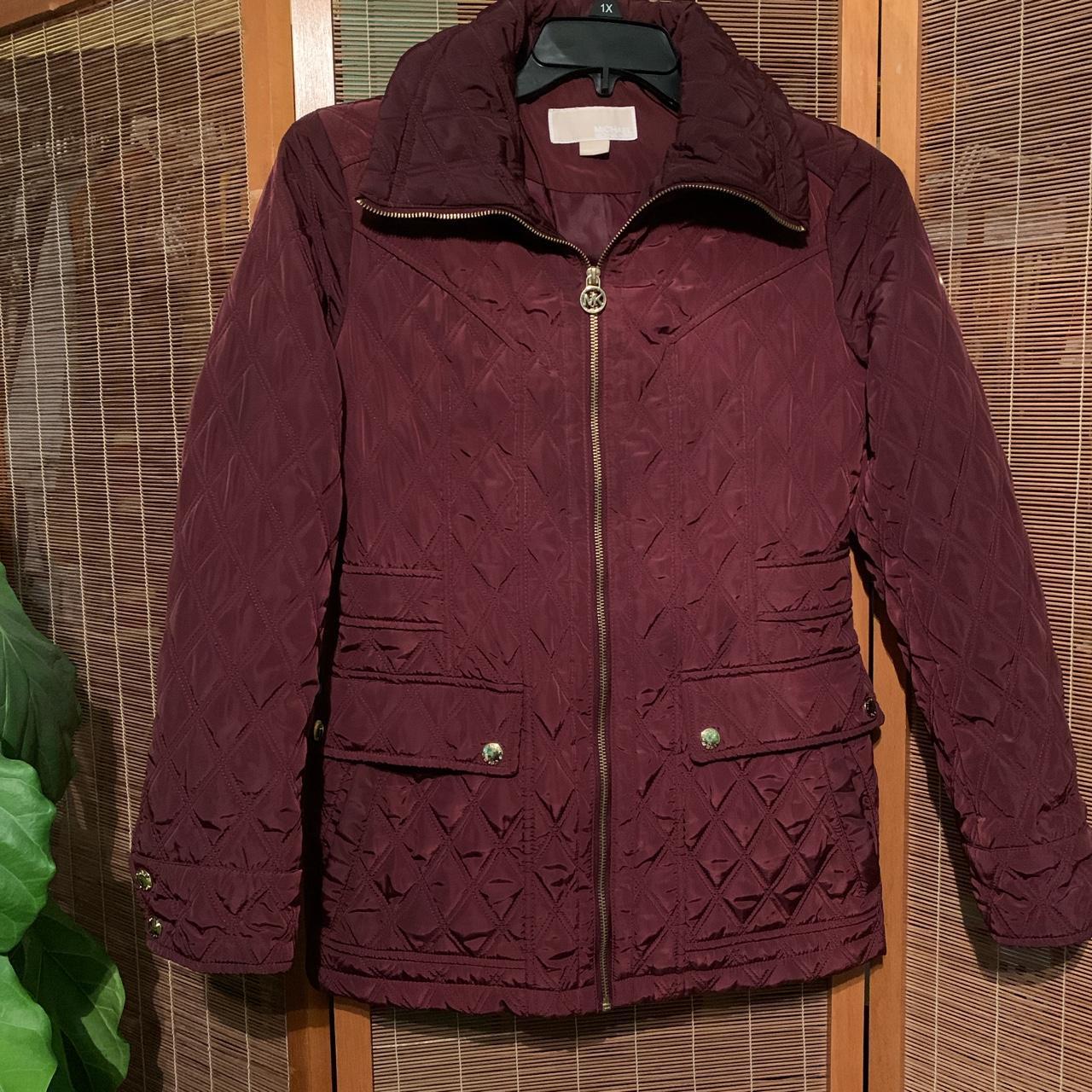 Michael kors hot sale burgundy jacket