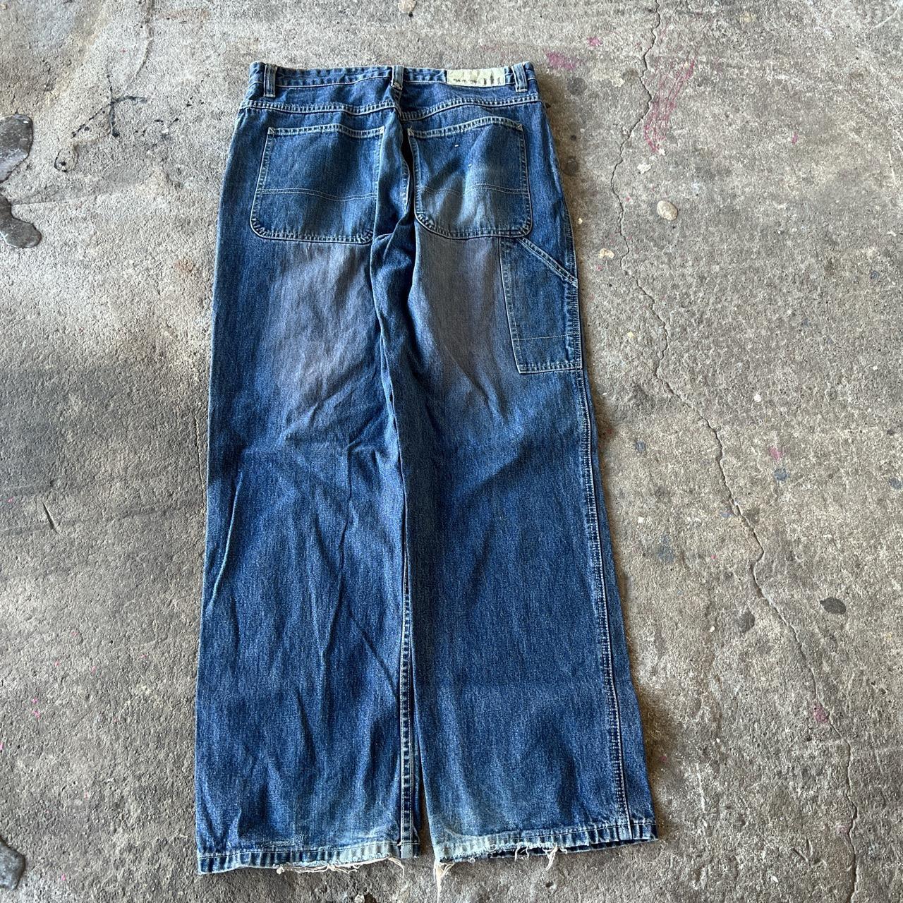 - Vintage 00’s Raw Edge denim baggy jeans - tagged... - Depop