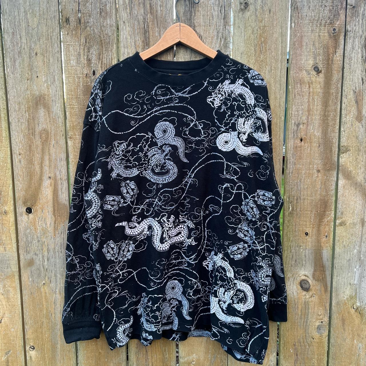 - Vintage 00’s Avirex dragon AOP thermal longsleeve...