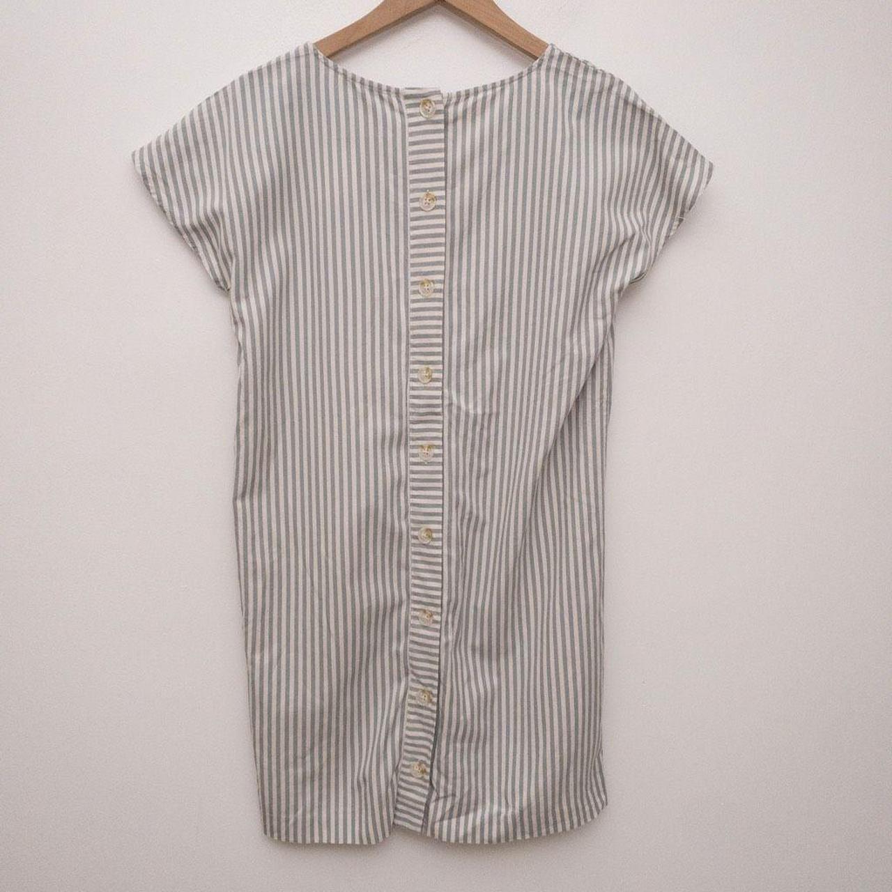 Madewell stripe play button back dress best sale