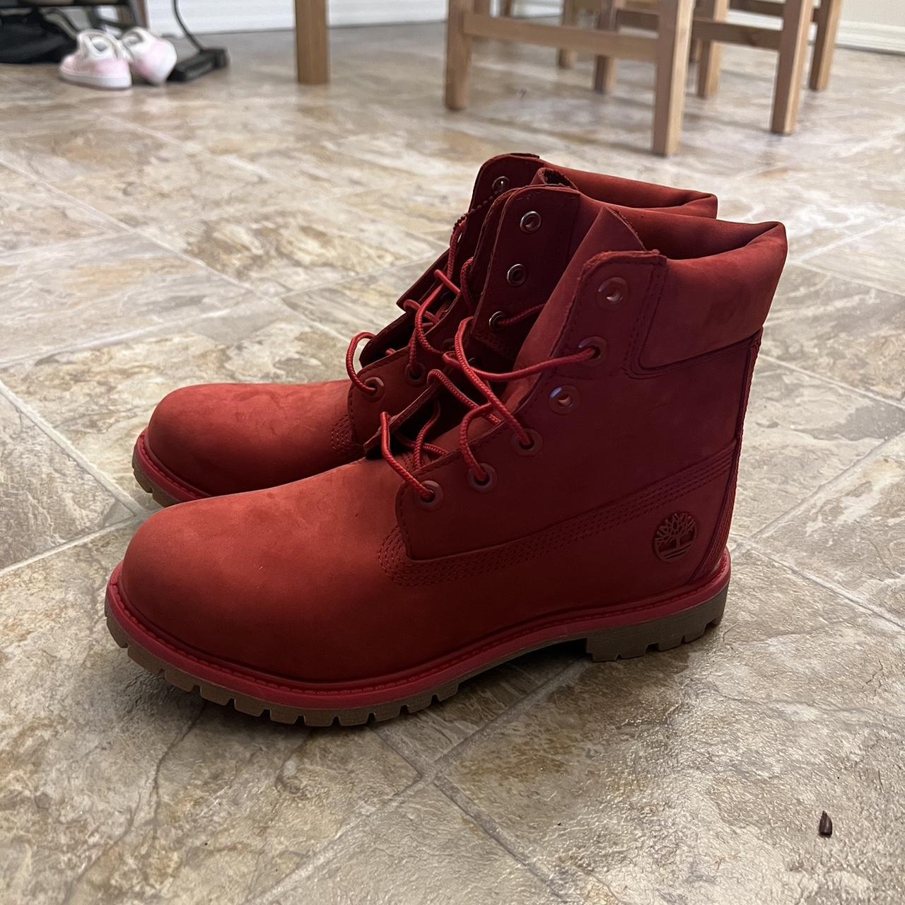 Red Timberlands - Depop